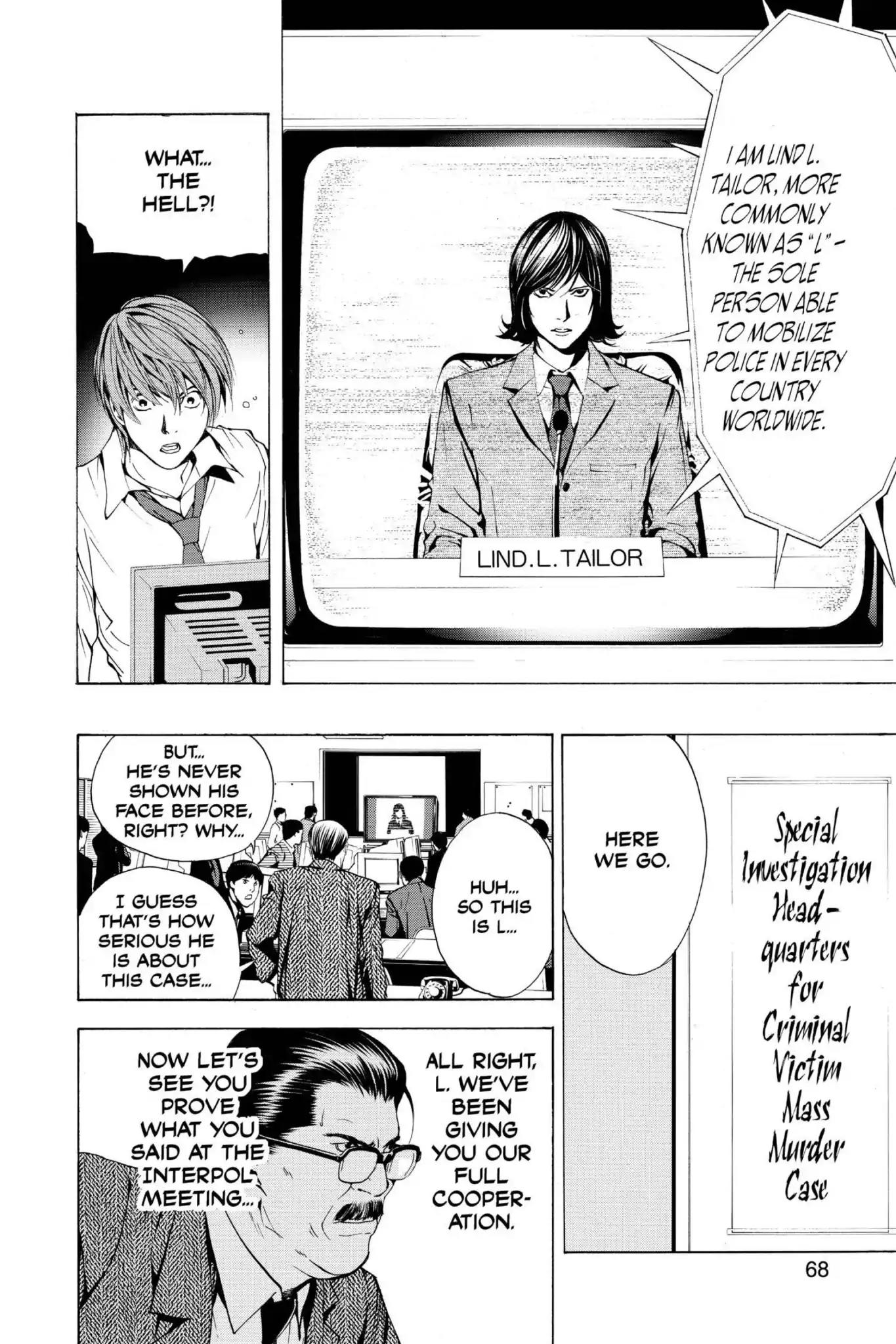 Death Note manga, chapter 2, page 16 of 30