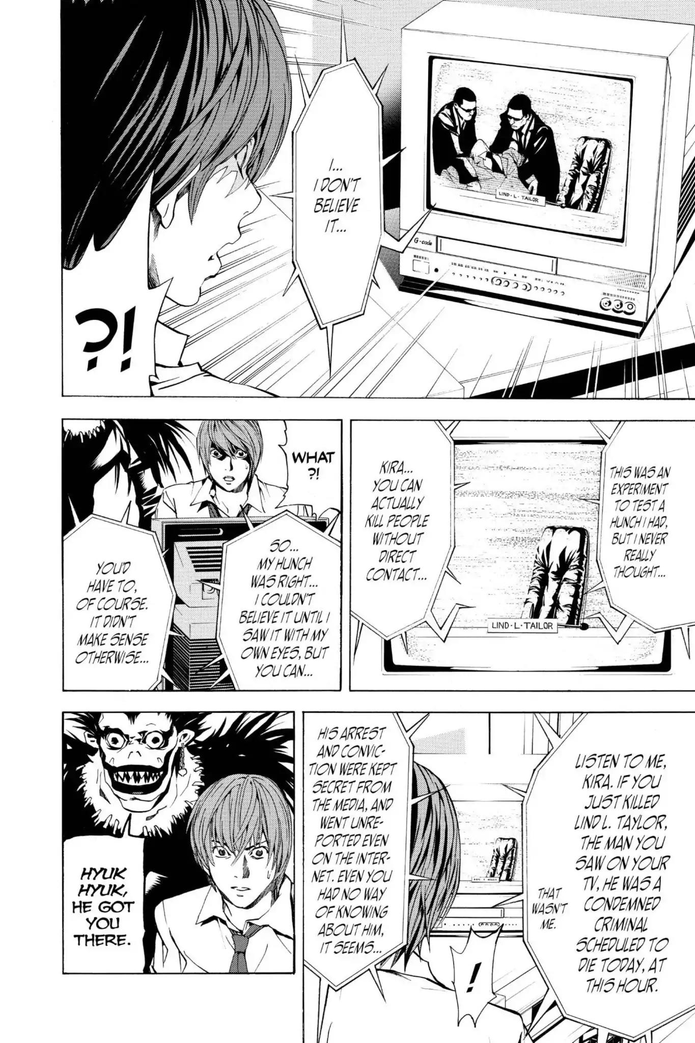 Death Note manga, chapter 2, page 22 of 30