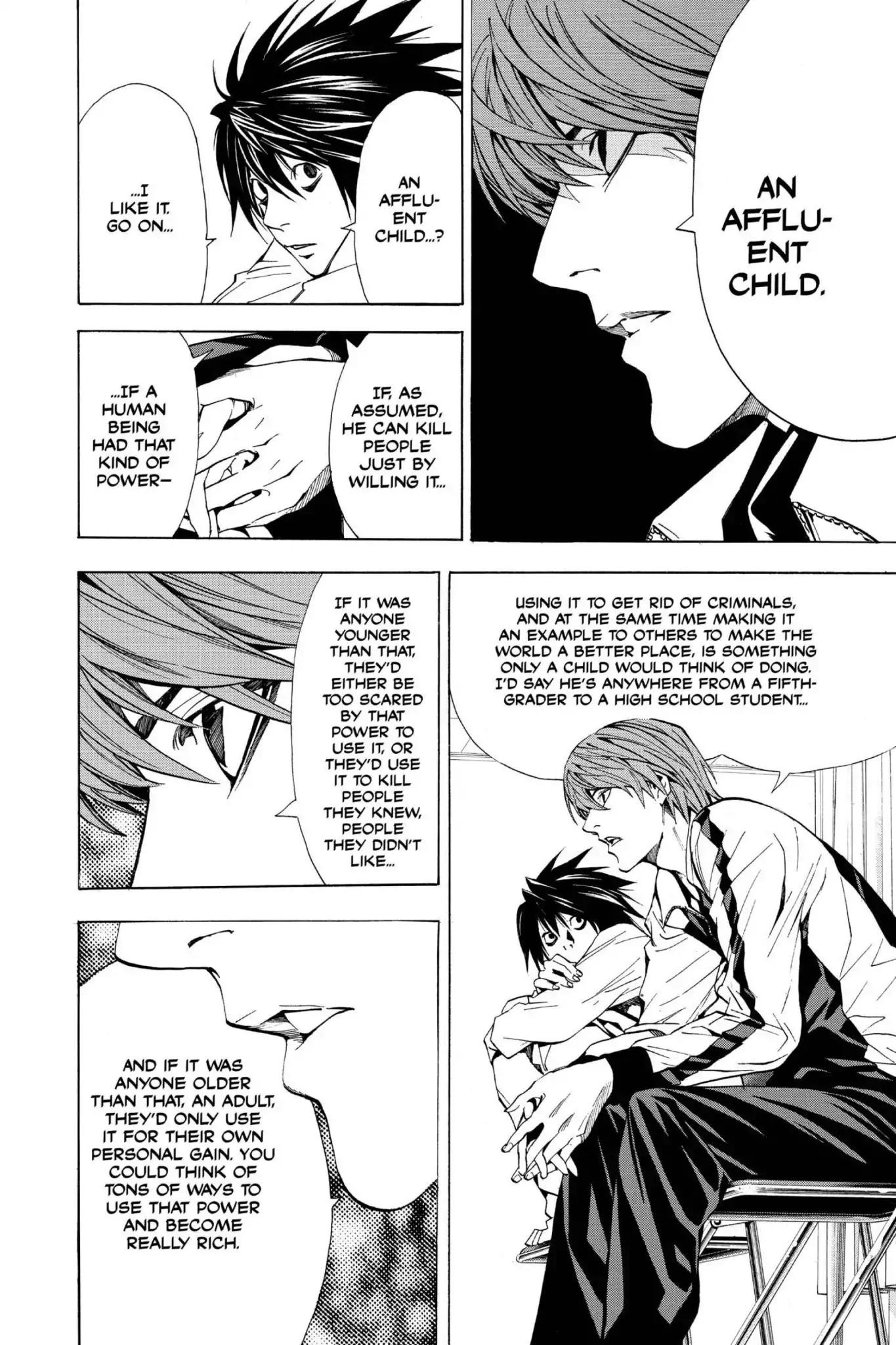 Death Note manga, chapter 22, page 12 of 22