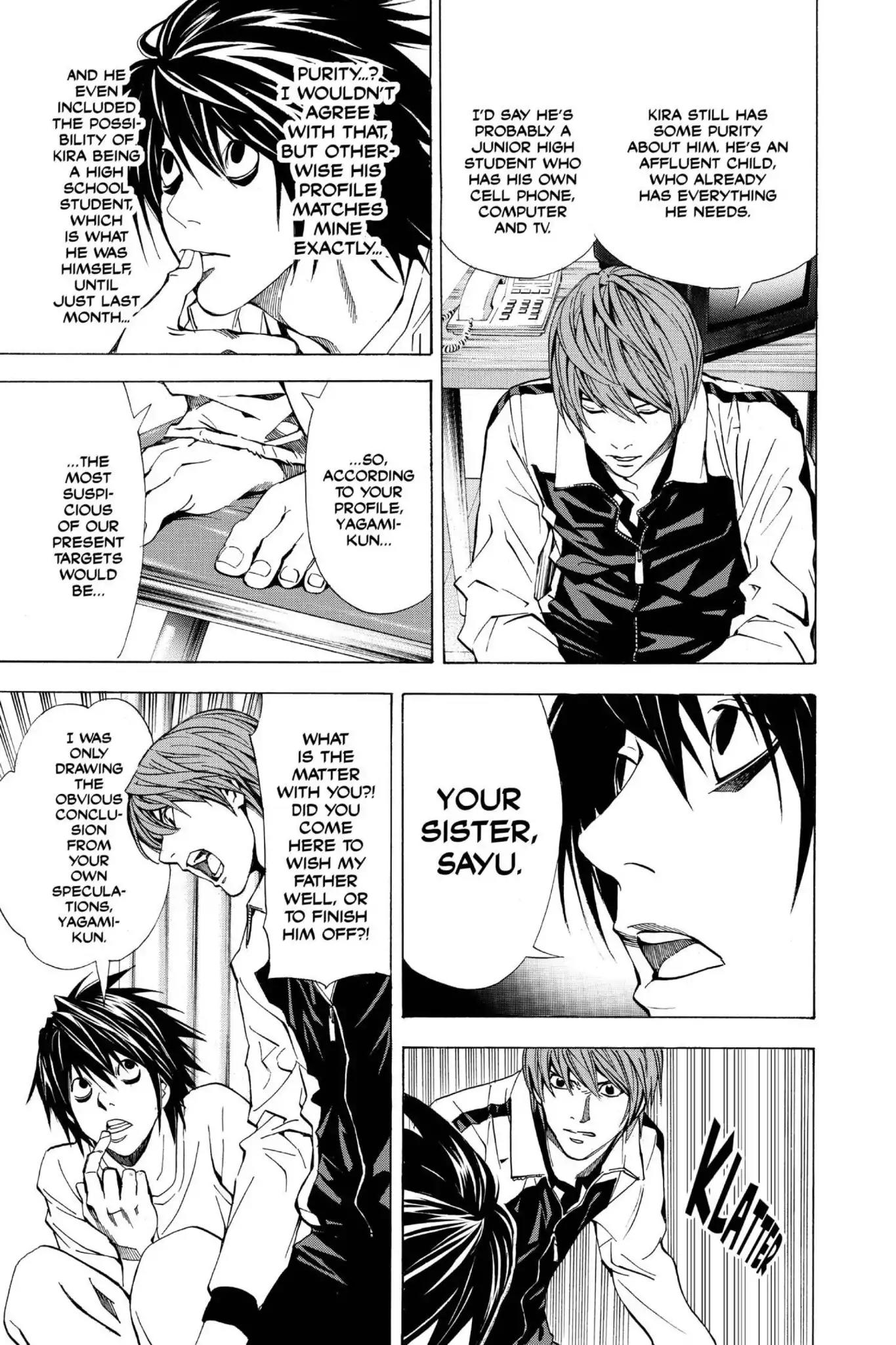 Death Note manga, chapter 22, page 13 of 22