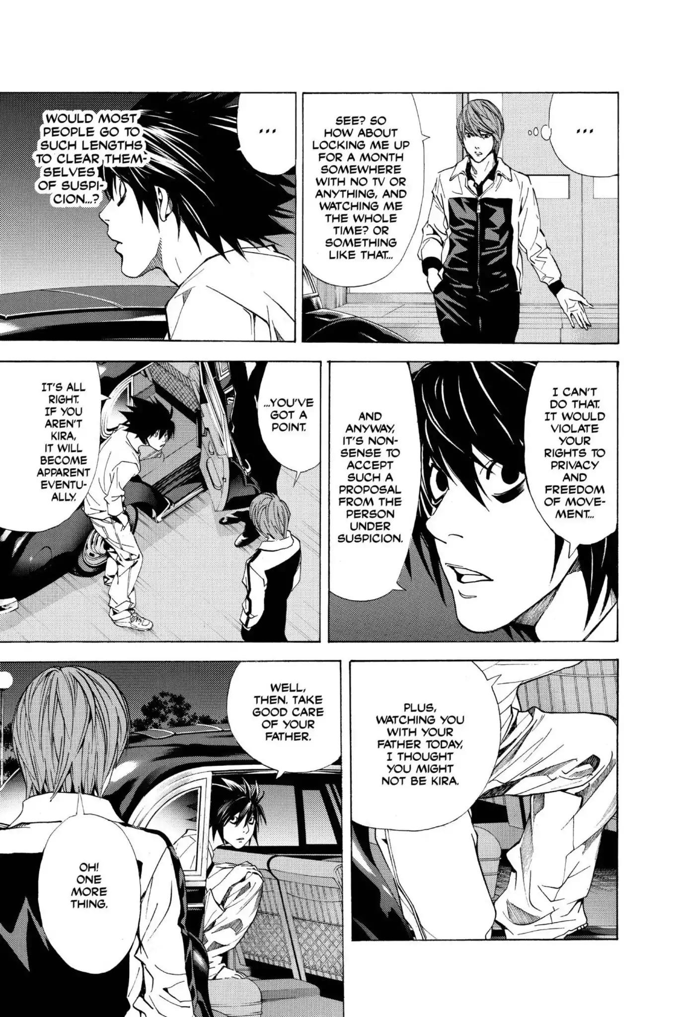 Death Note manga, chapter 22, page 17 of 22