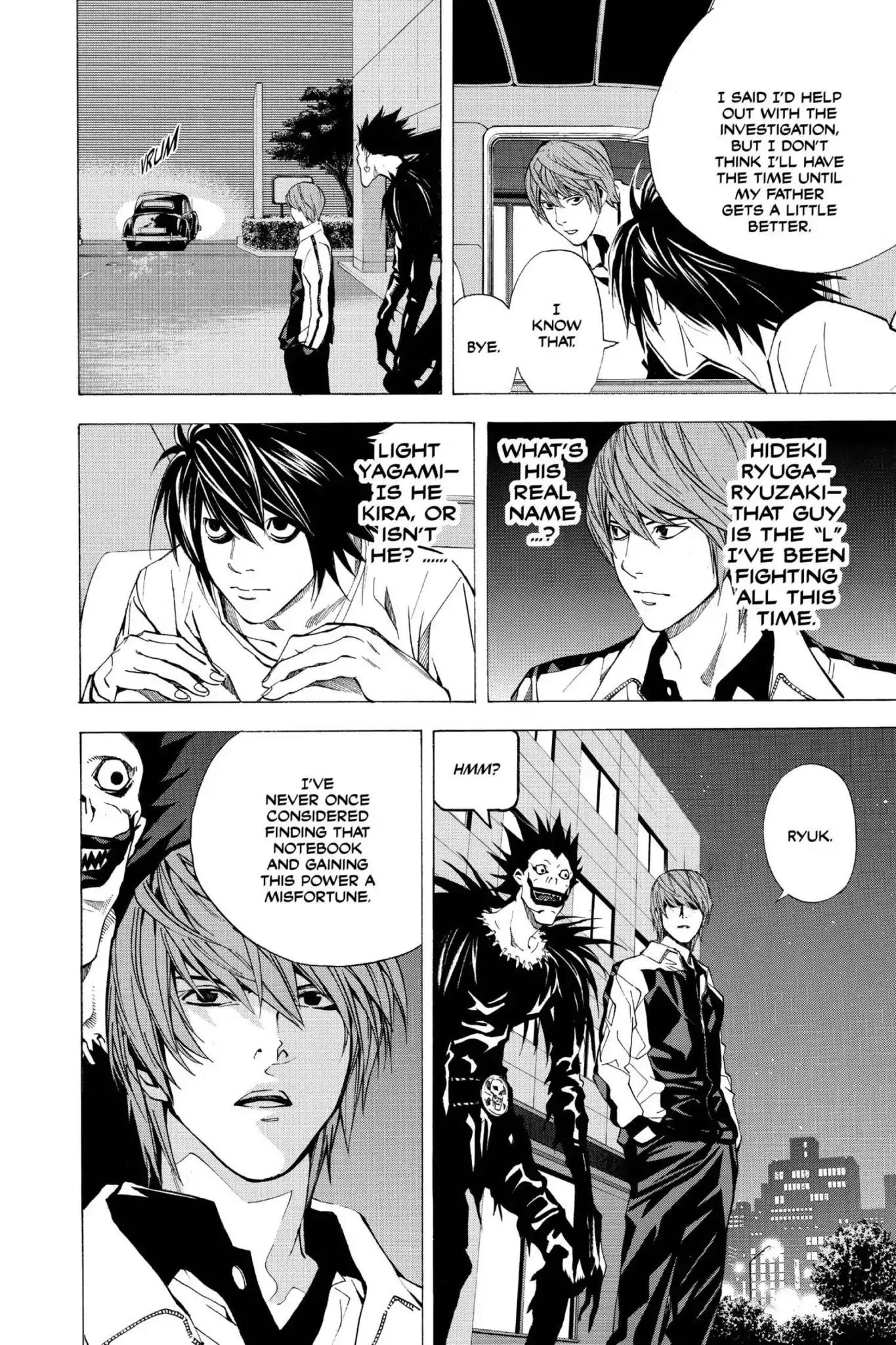 Death Note manga, chapter 22, page 18 of 22