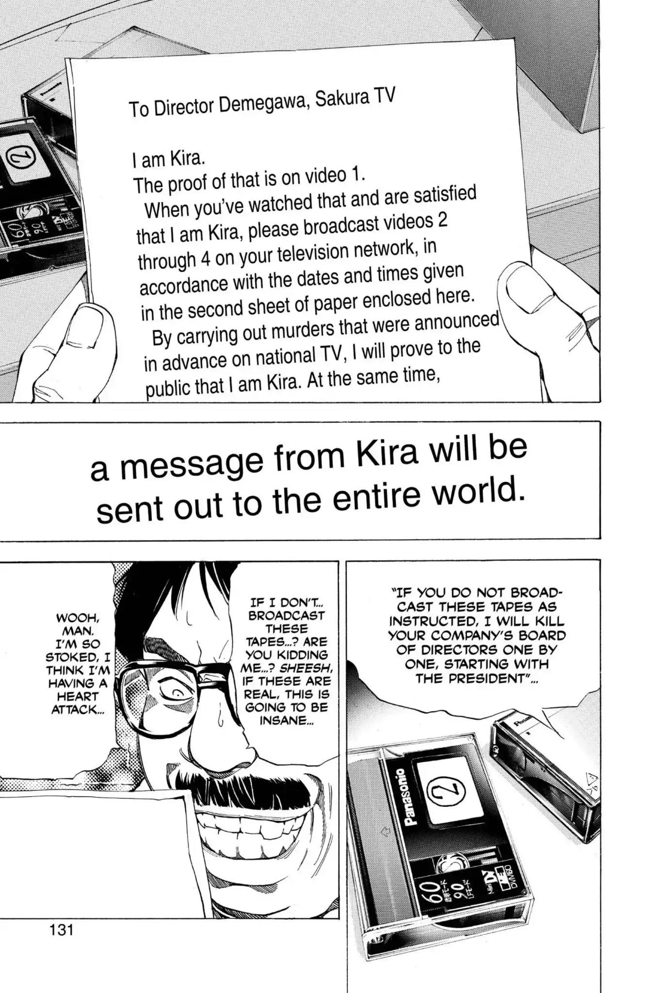 Death Note manga, chapter 22, page 21 of 22