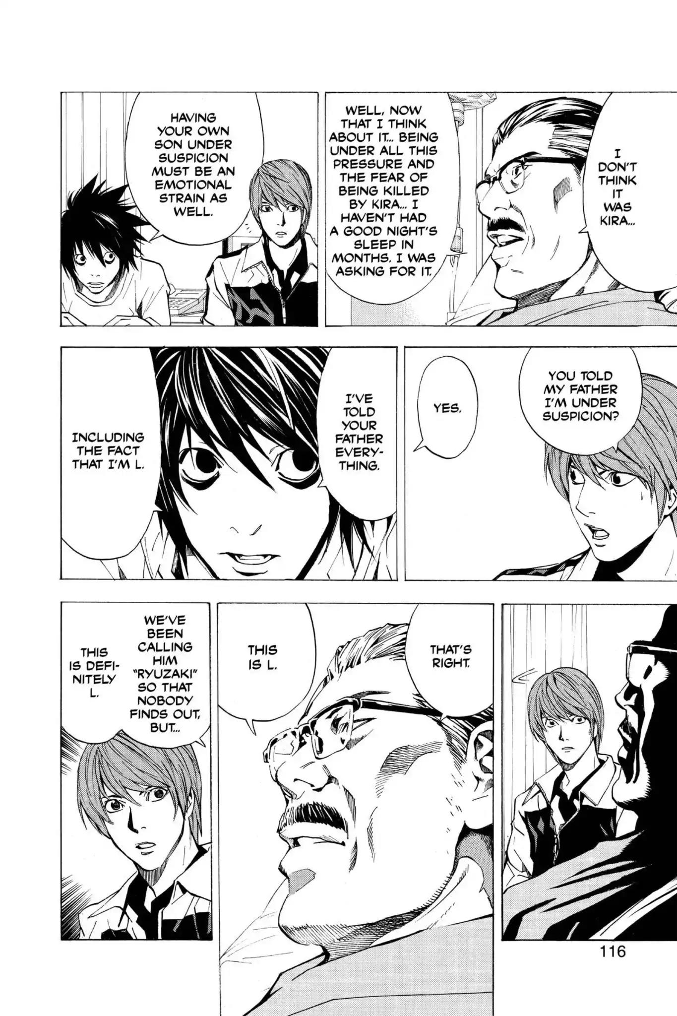 Death Note manga, chapter 22, page 6 of 22