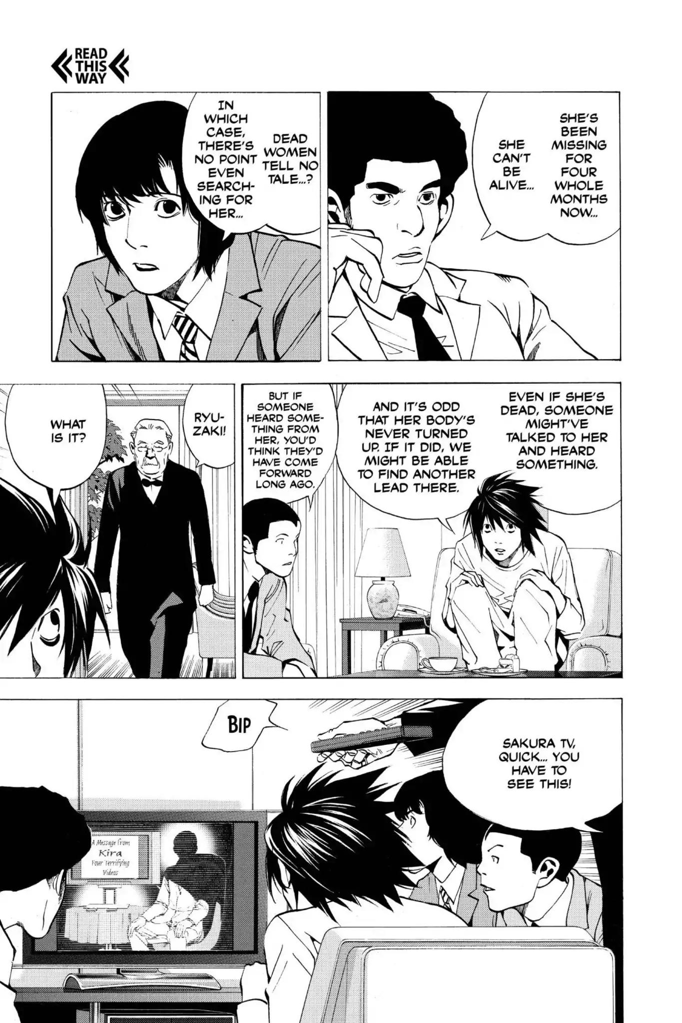 Death Note manga, chapter 23, page 3 of 20