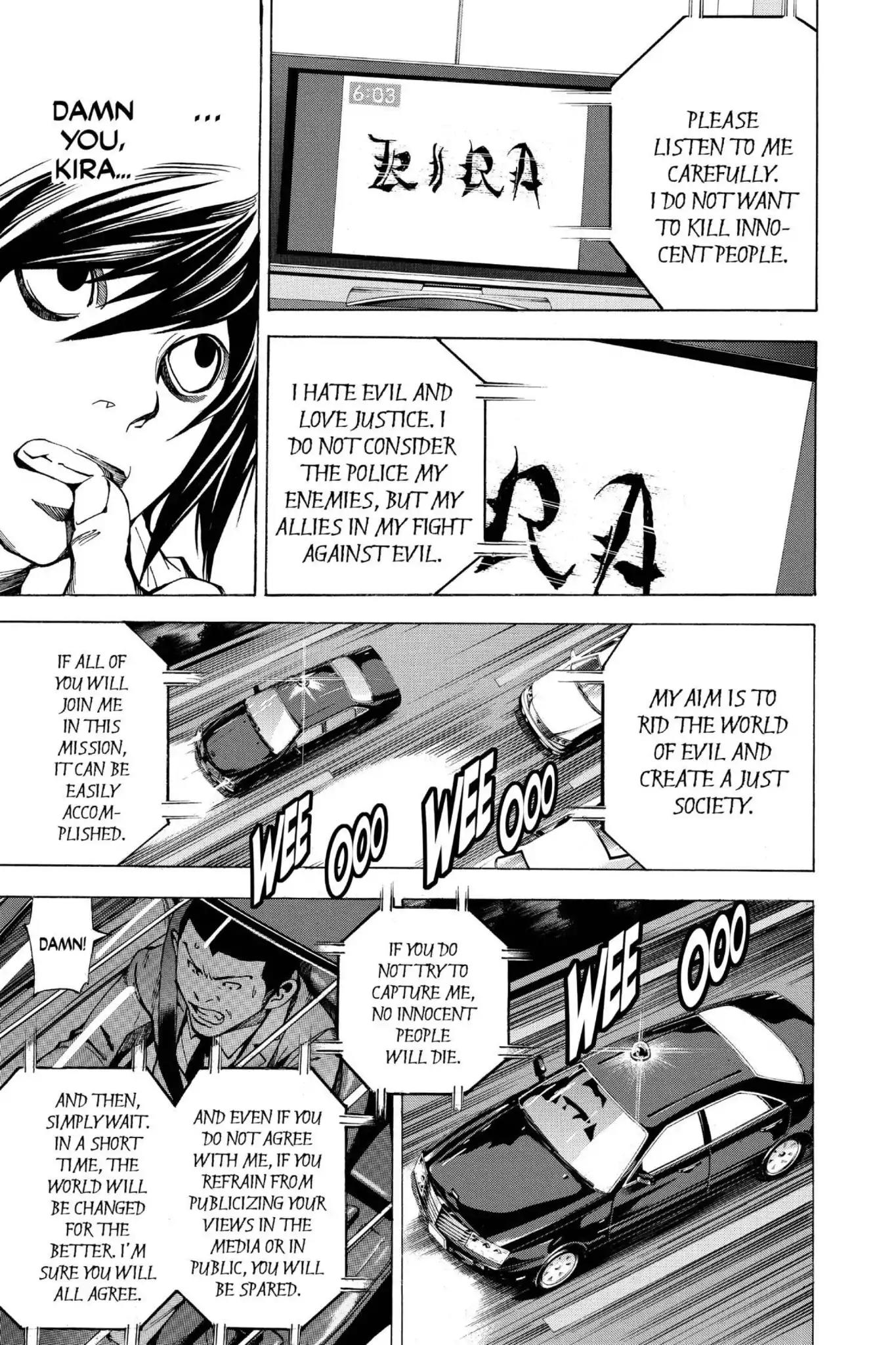 Death Note manga, chapter 23, page 9 of 20
