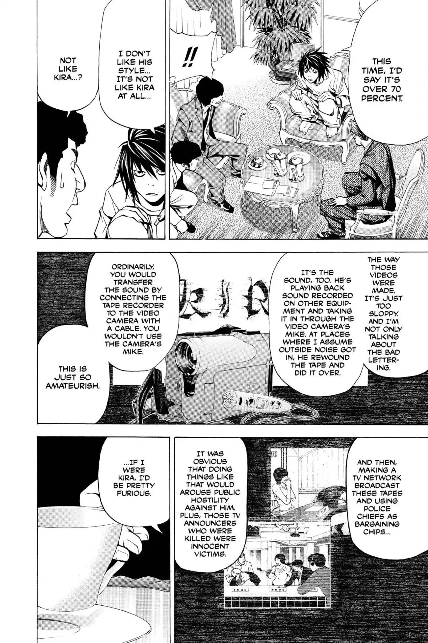 Death Note manga, chapter 25, page 12 of 22