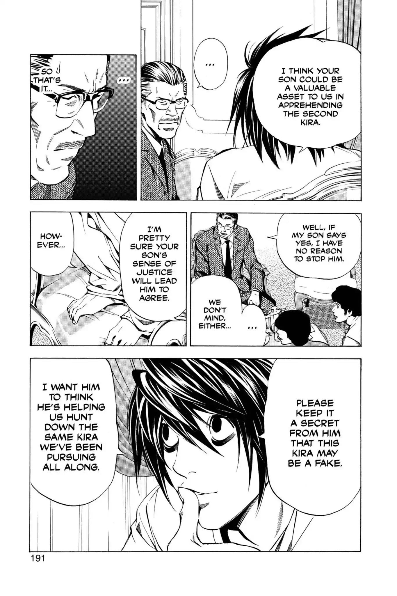 Death Note manga, chapter 25, page 17 of 22