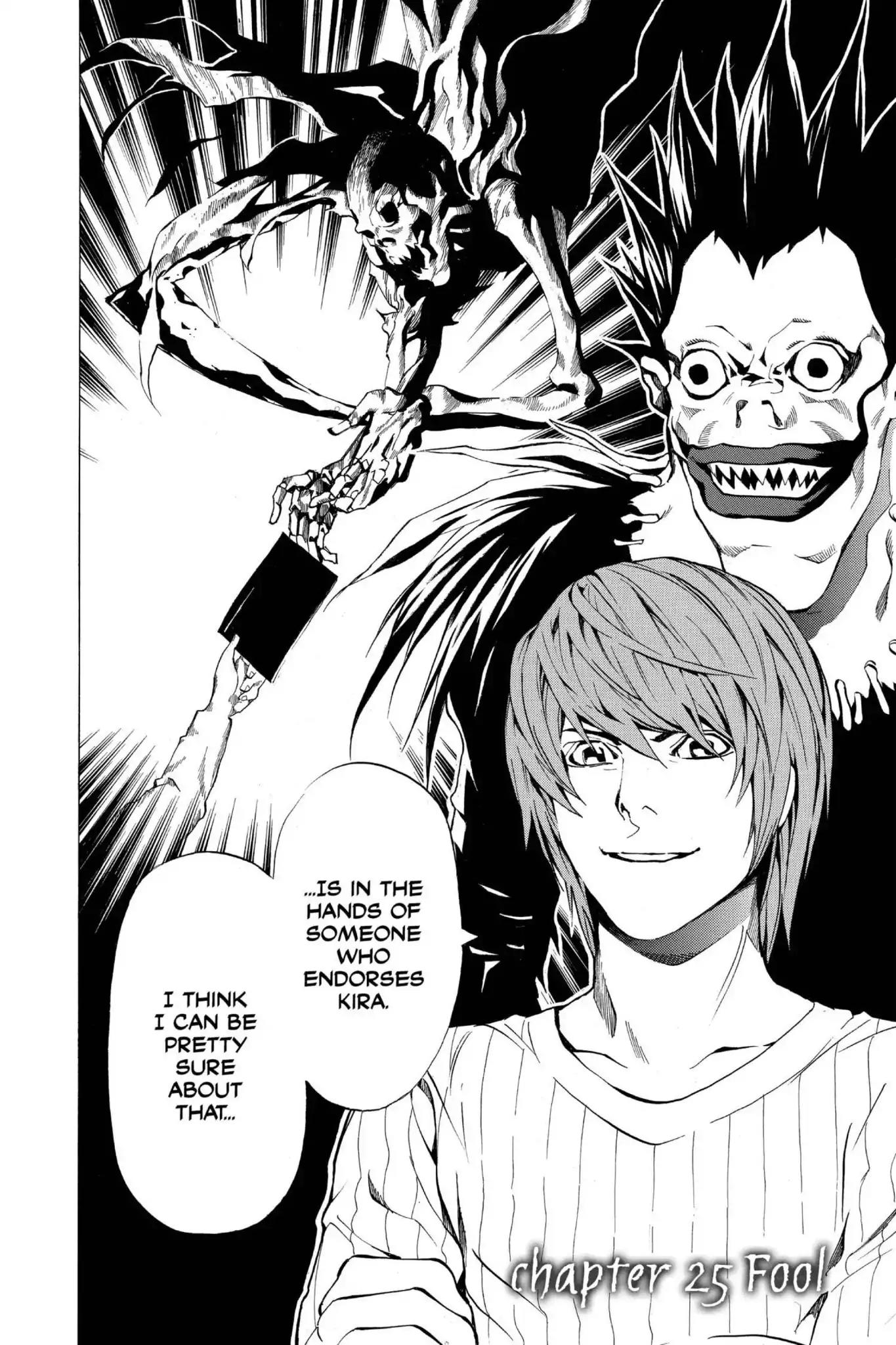 Death Note manga, chapter 25, page 2 of 22
