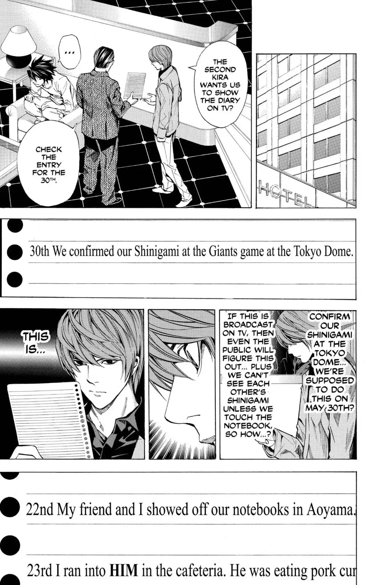 Death Note manga, chapter 27, page 19 of 20