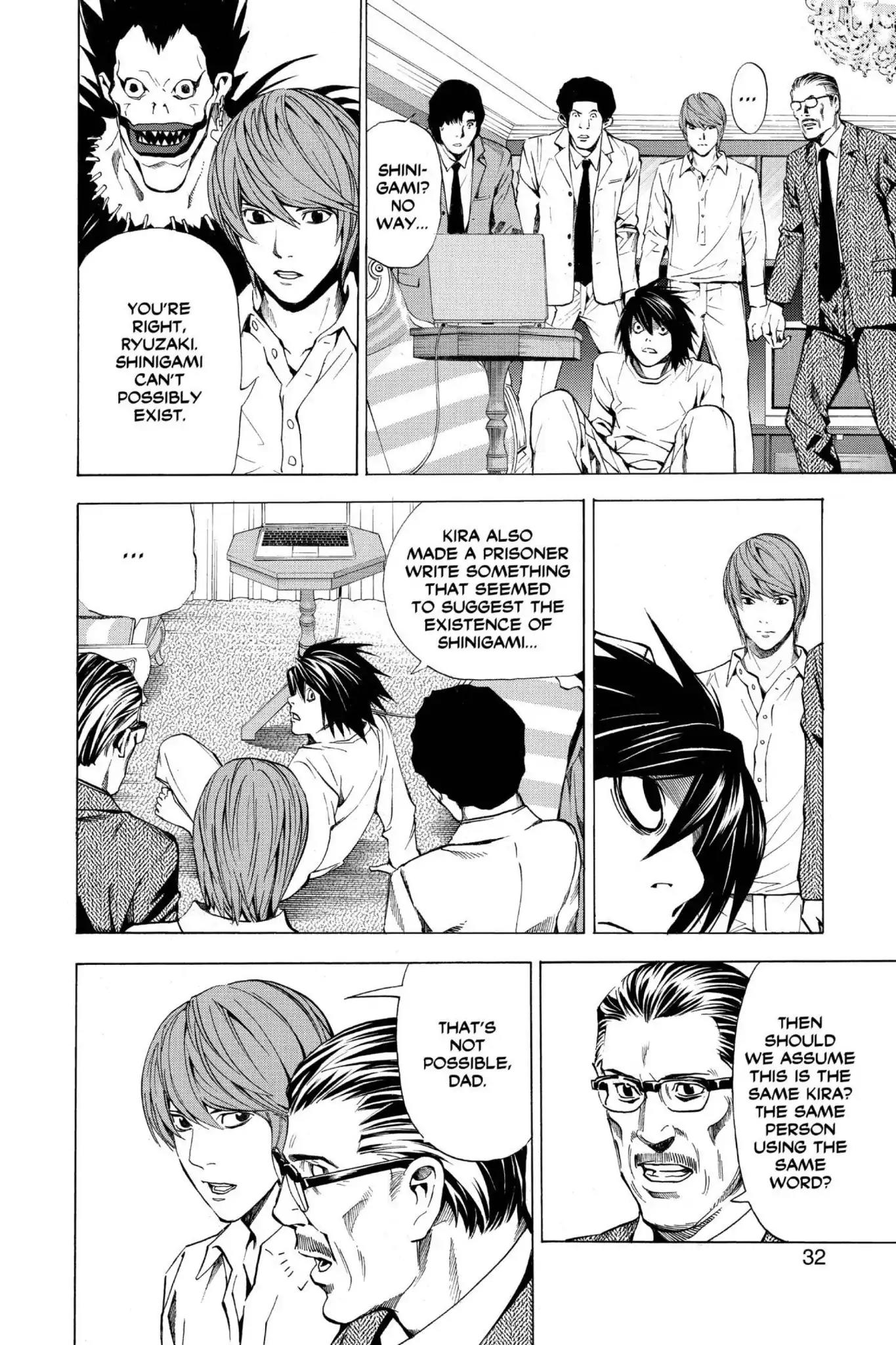 Death Note manga, chapter 27, page 2 of 20