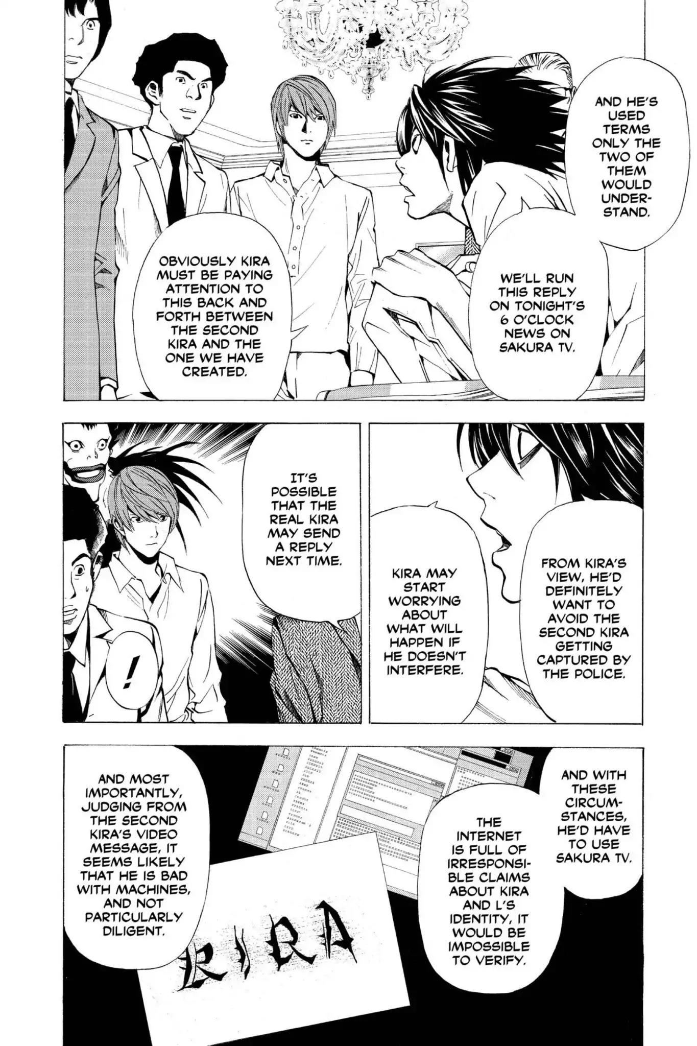 Death Note manga, chapter 27, page 6 of 20