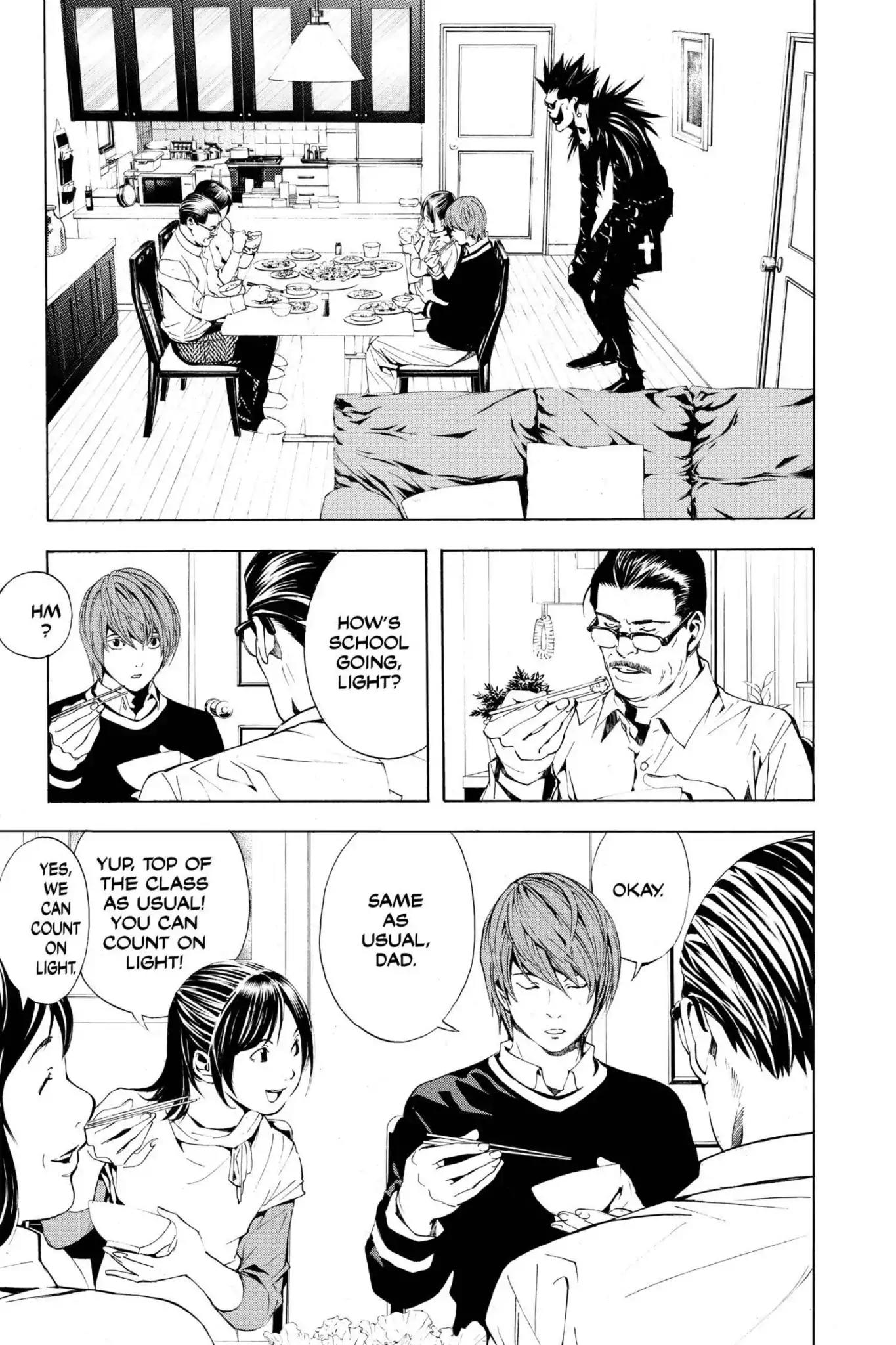 Death Note manga, chapter 3, page 19 of 28