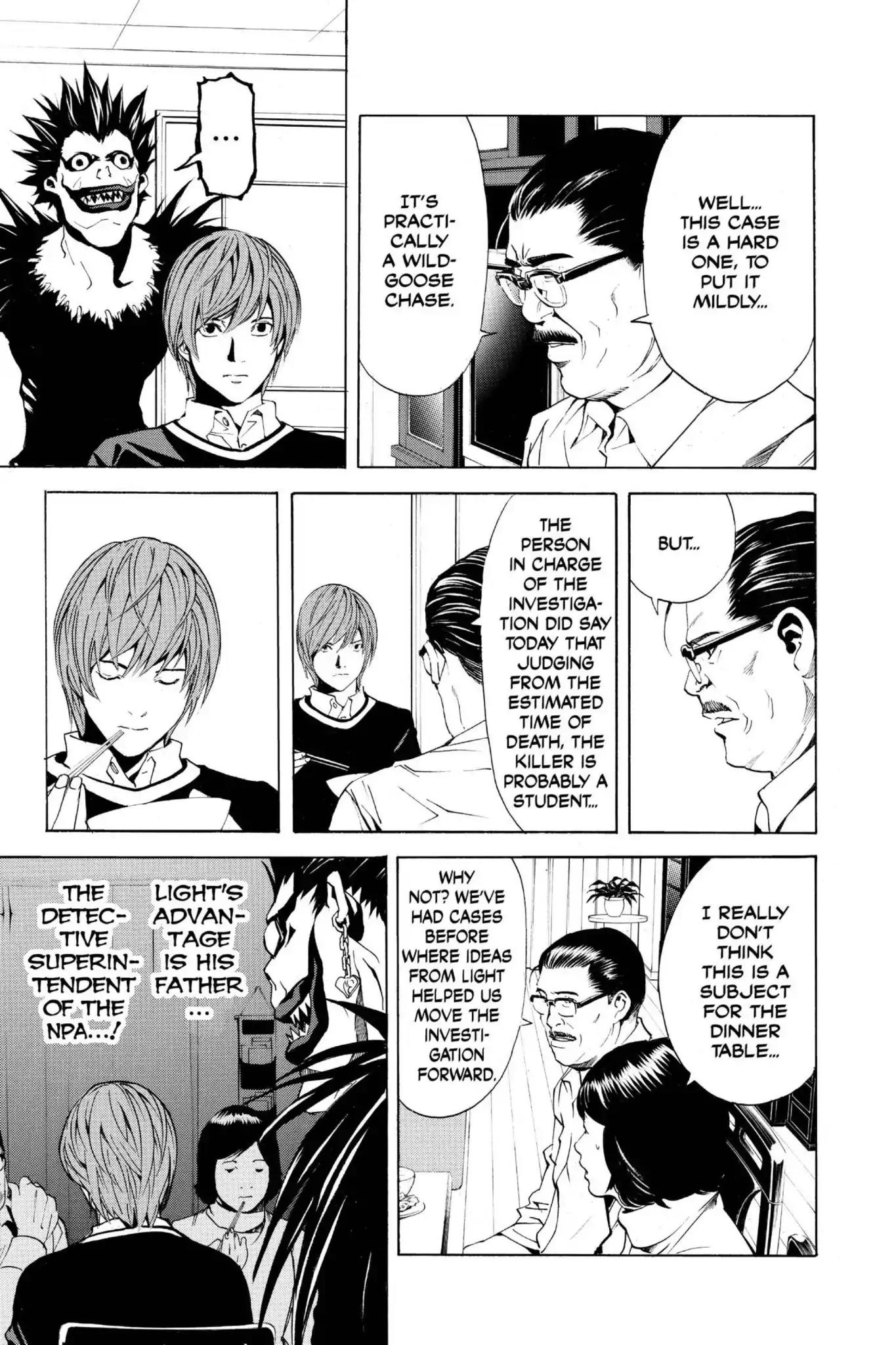 Death Note manga, chapter 3, page 21 of 28