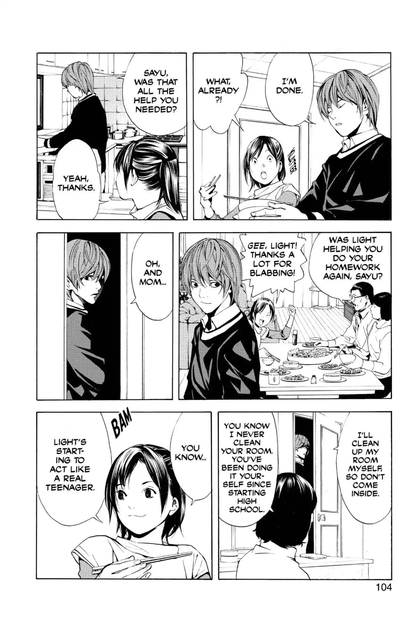 Death Note manga, chapter 3, page 22 of 28