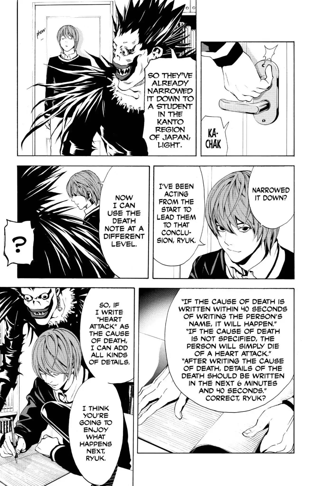 Death Note manga, chapter 3, page 23 of 28