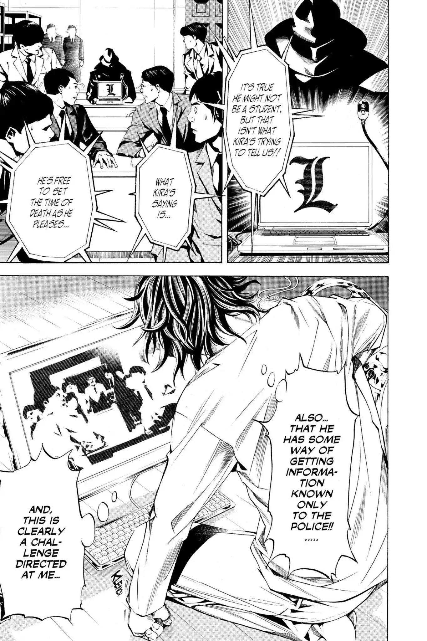 Death Note manga, chapter 3, page 25 of 28