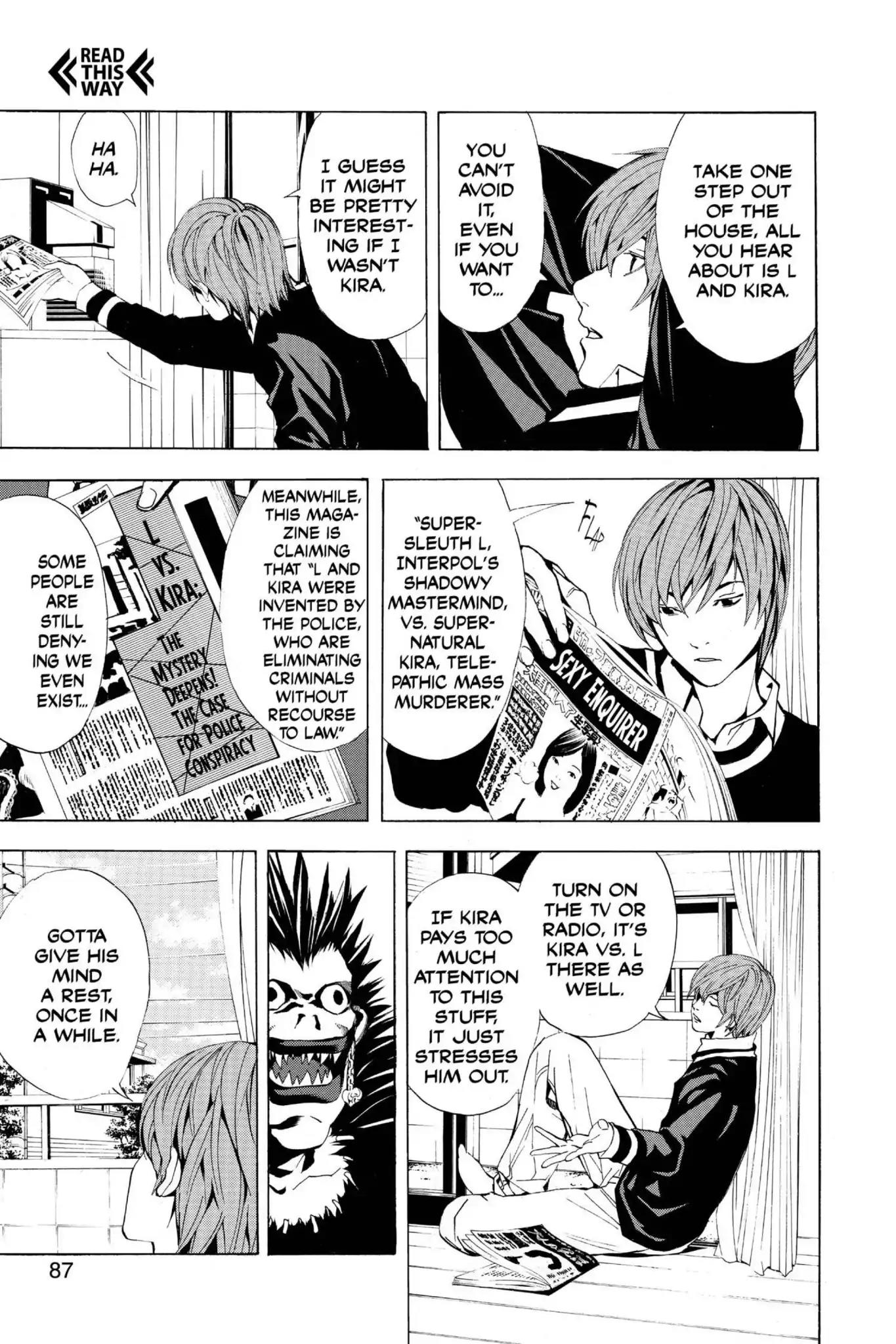 Death Note manga, chapter 3, page 5 of 28