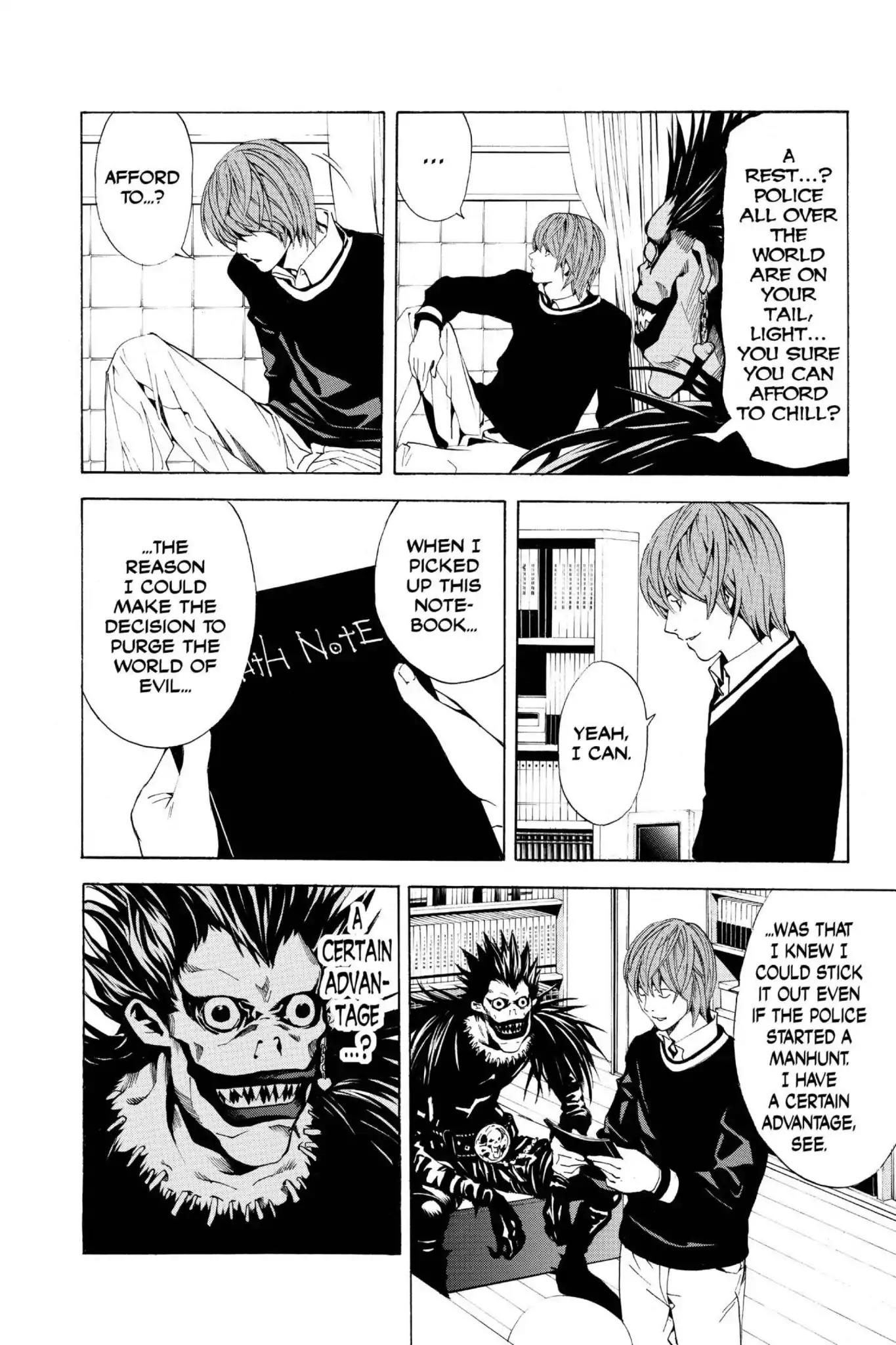 Death Note manga, chapter 3, page 6 of 28