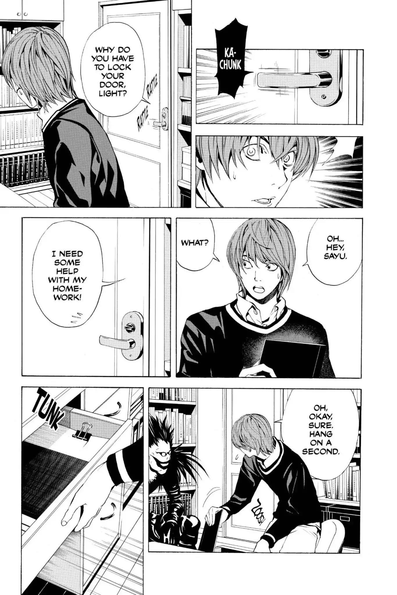 Death Note manga, chapter 3, page 7 of 28
