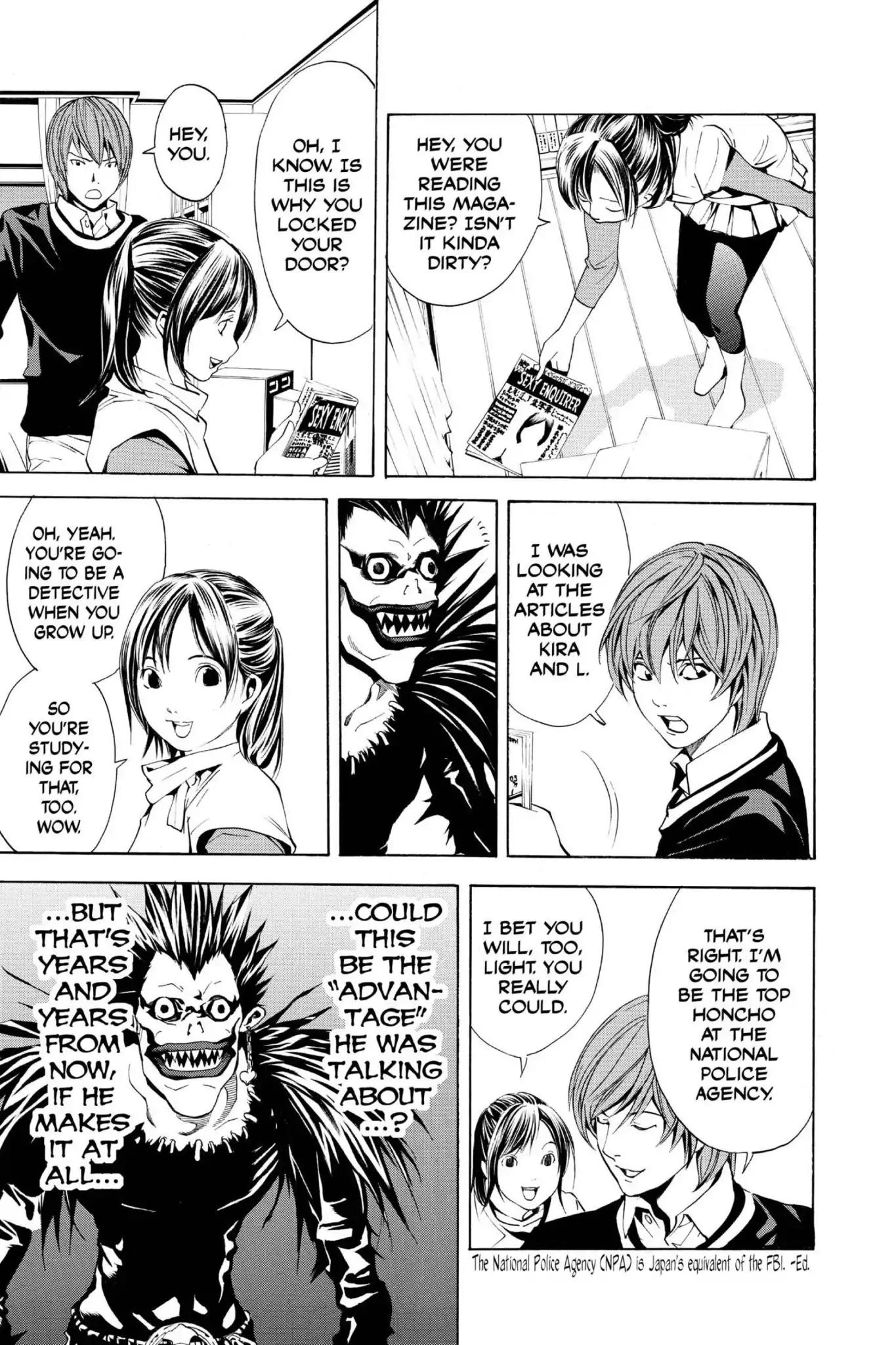 Death Note manga, chapter 3, page 9 of 28