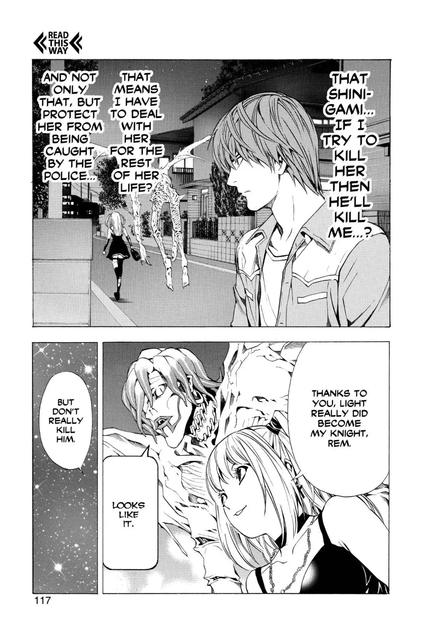 Death Note manga, chapter 30, page 21 of 22