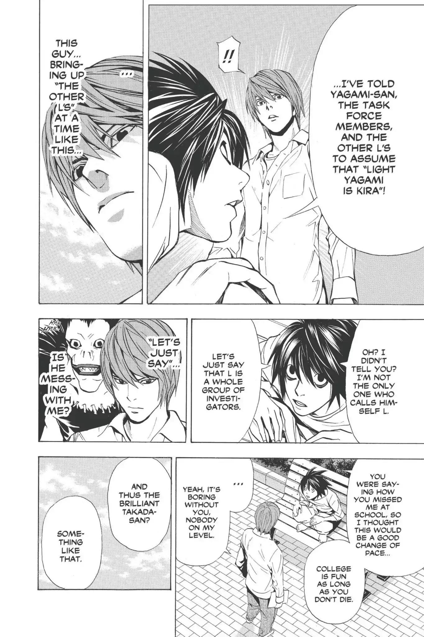 Death Note manga, chapter 32, page 12 of 20