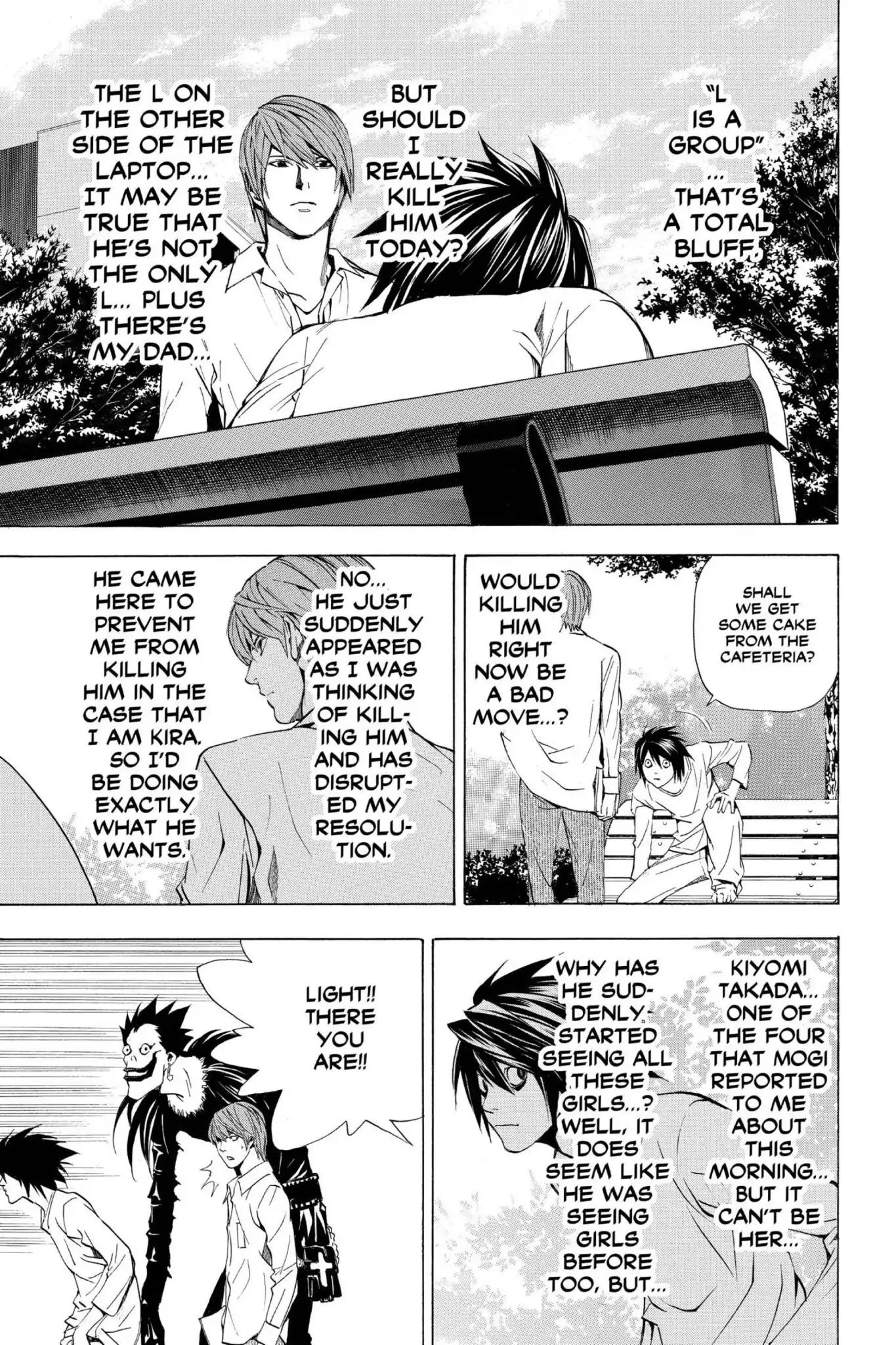Death Note manga, chapter 32, page 13 of 20