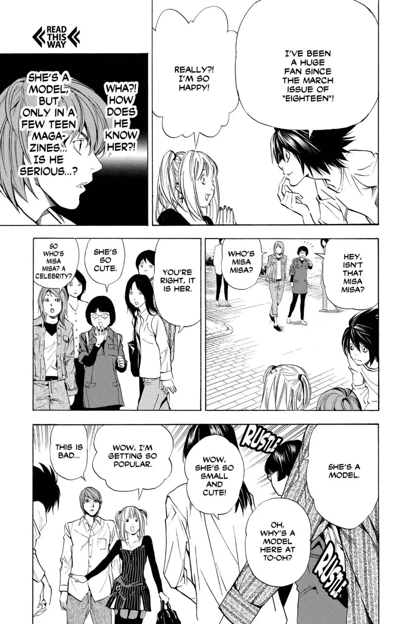 Death Note manga, chapter 32, page 17 of 20