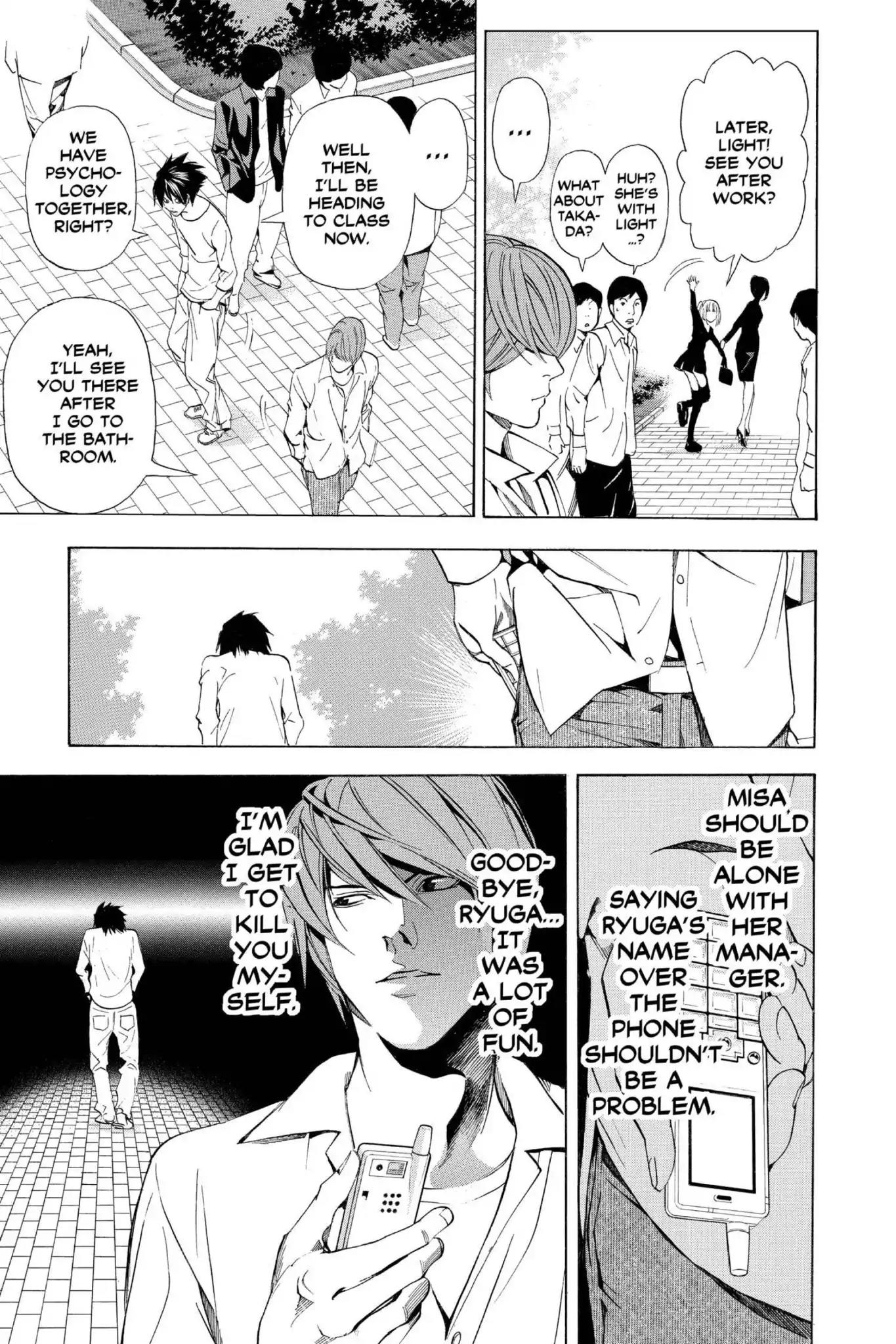 Death Note manga, chapter 32, page 19 of 20