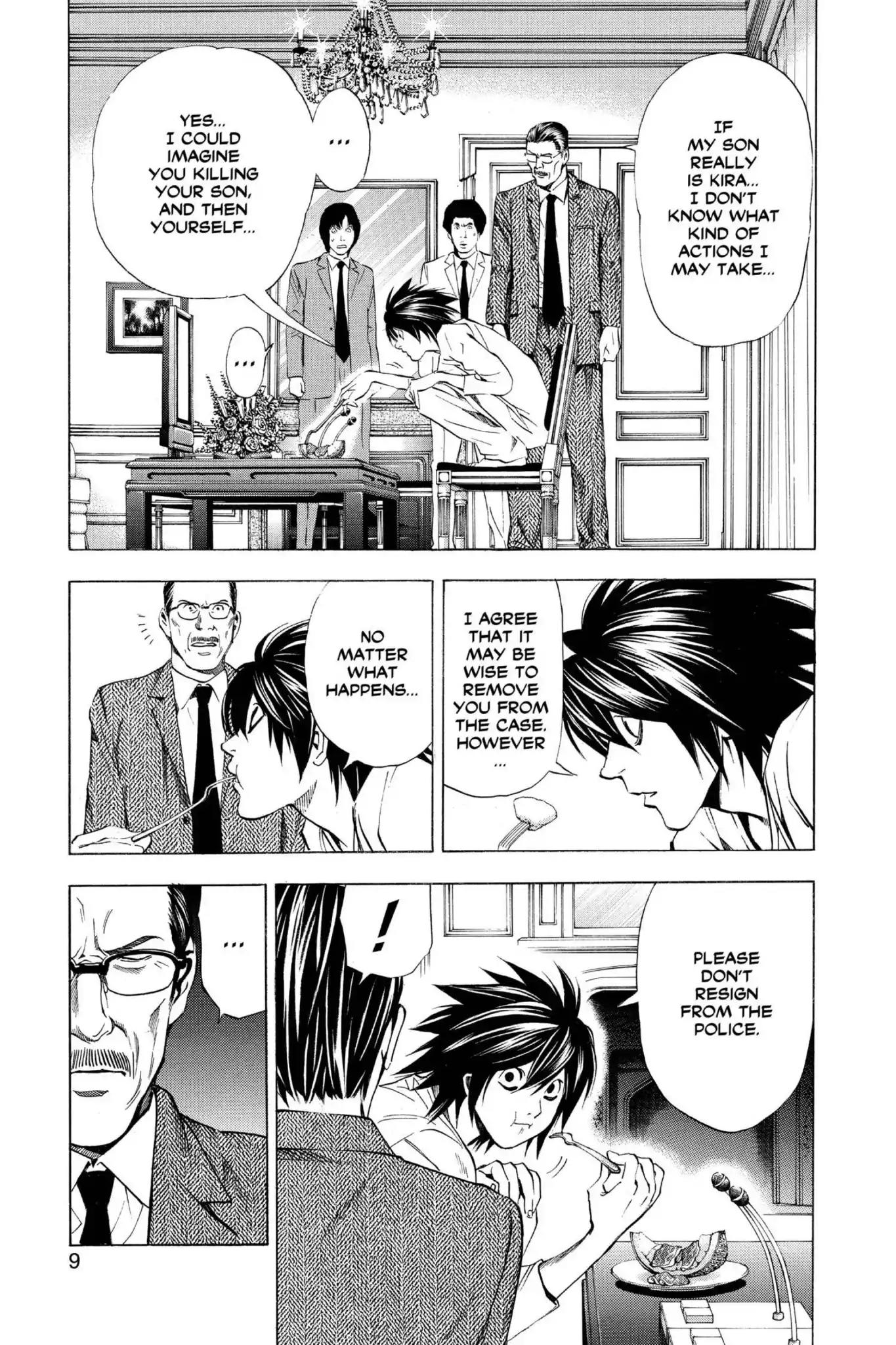 Death Note manga, chapter 35, page 10 of 27