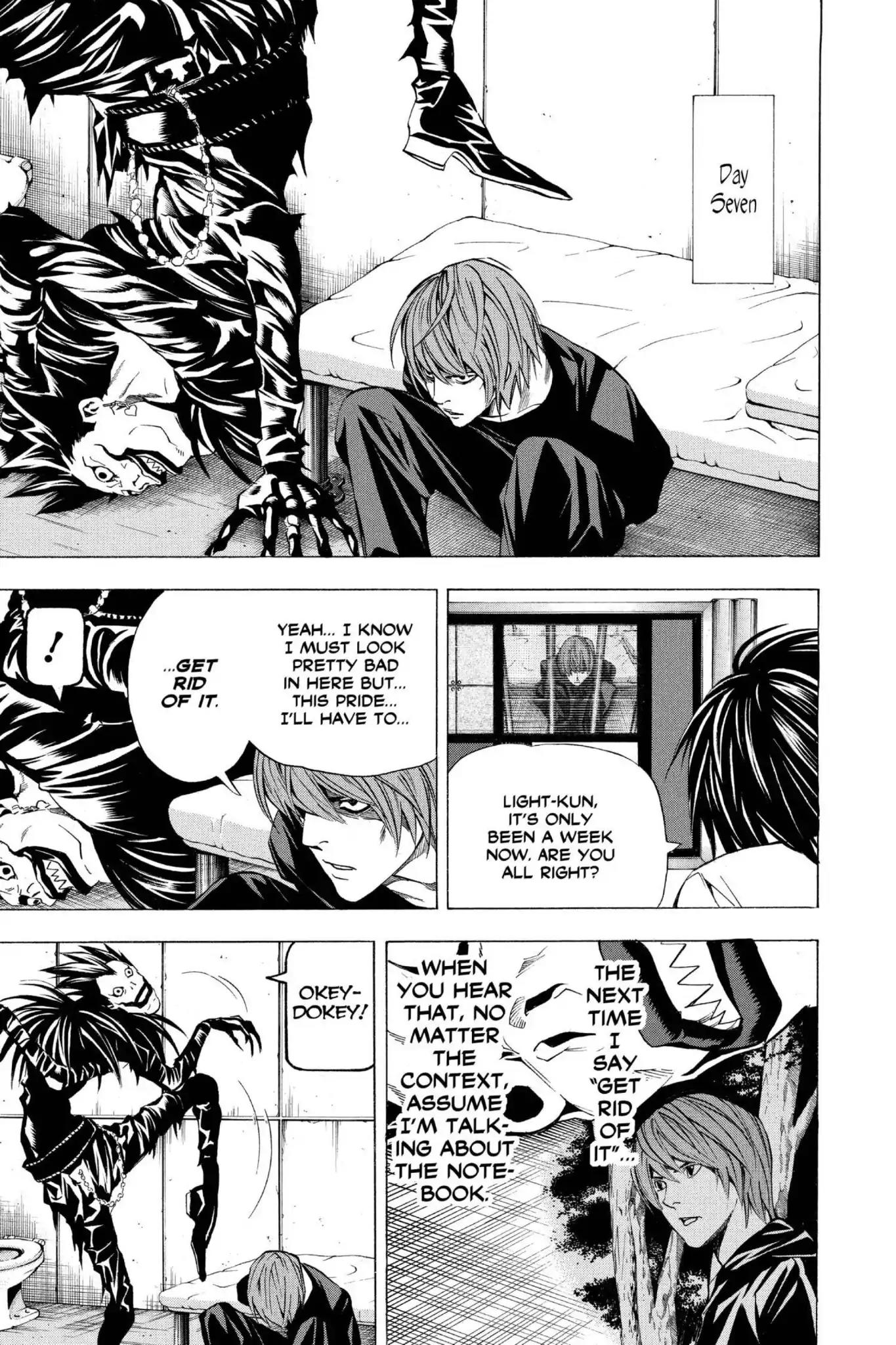 Death Note manga, chapter 35, page 18 of 27