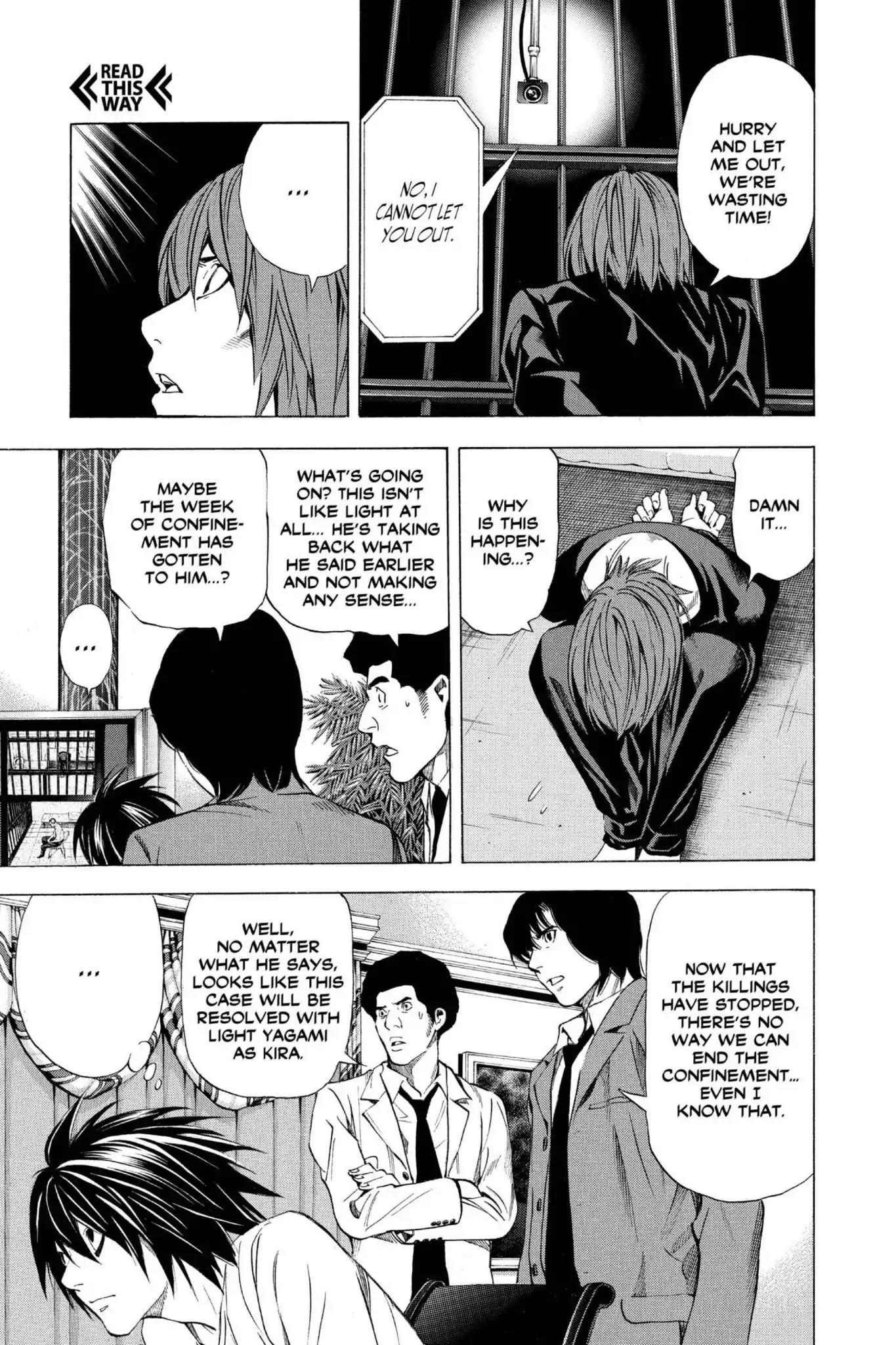 Death Note manga, chapter 35, page 22 of 27