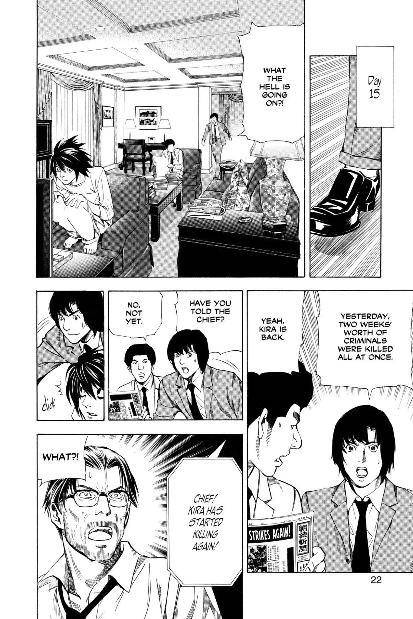 Death Note manga, chapter 35, page 23 of 27