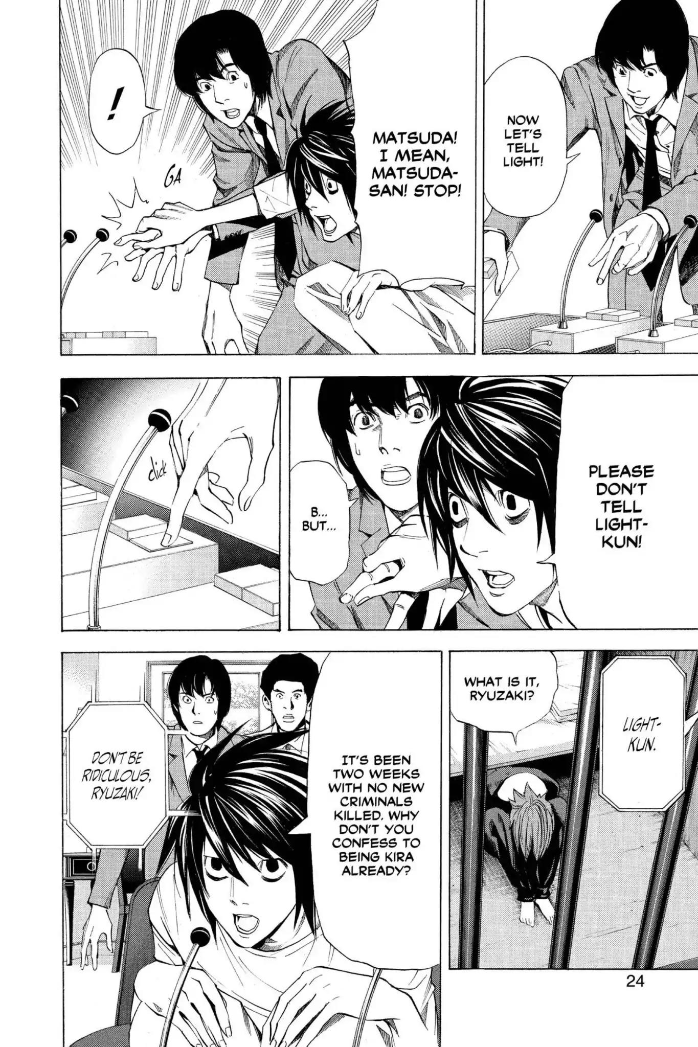 Death Note manga, chapter 35, page 25 of 27