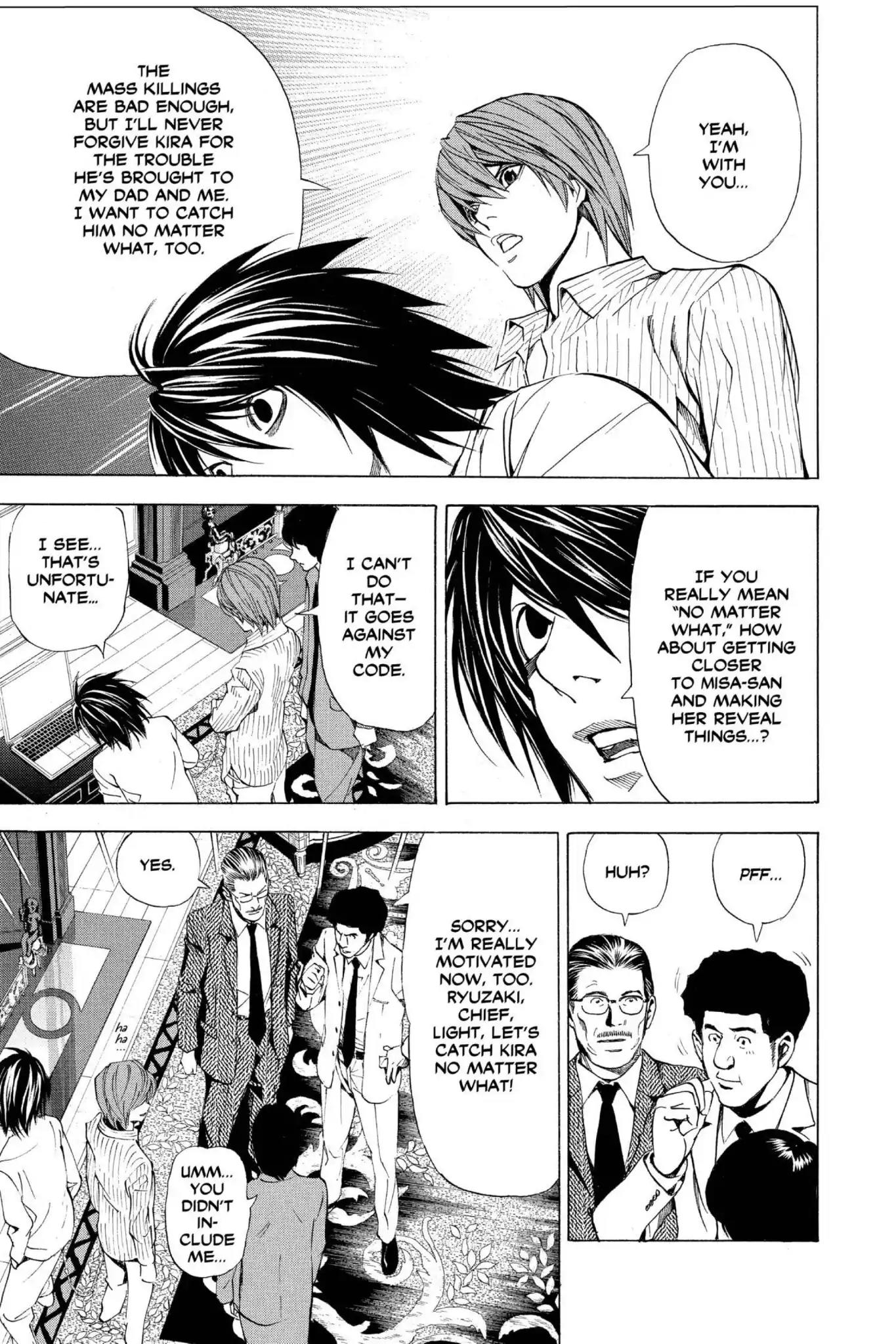 Death Note manga, chapter 37, page 15 of 24