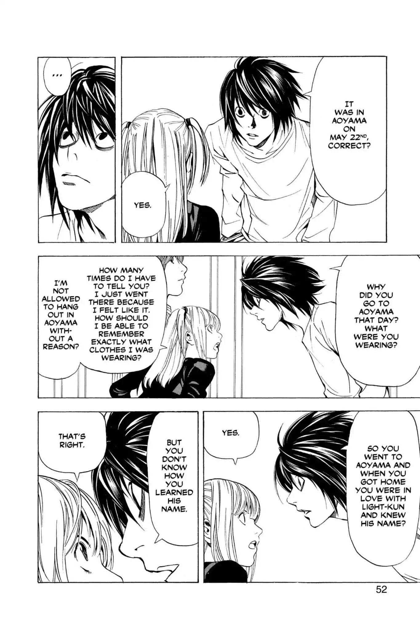Death Note manga, chapter 37, page 6 of 24