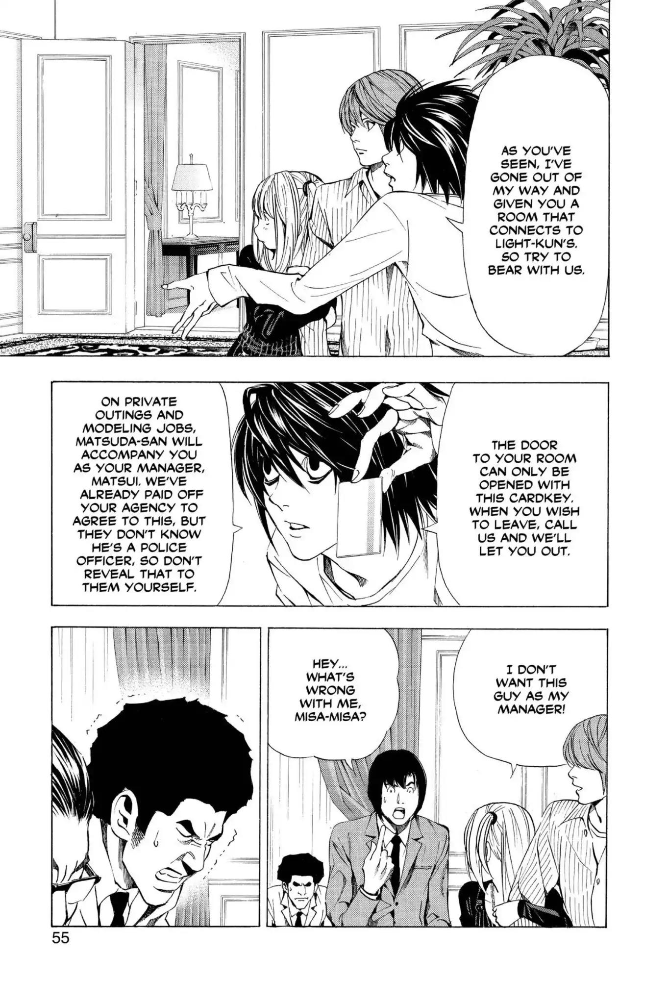 Death Note manga, chapter 37, page 9 of 24