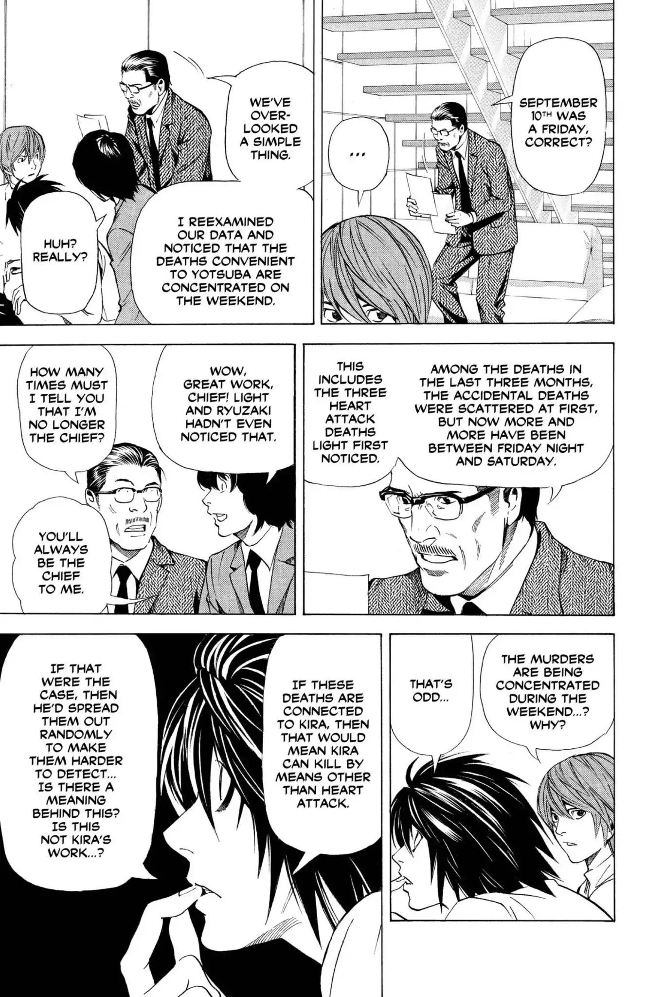 Death Note manga, chapter 40, page 13 of 20