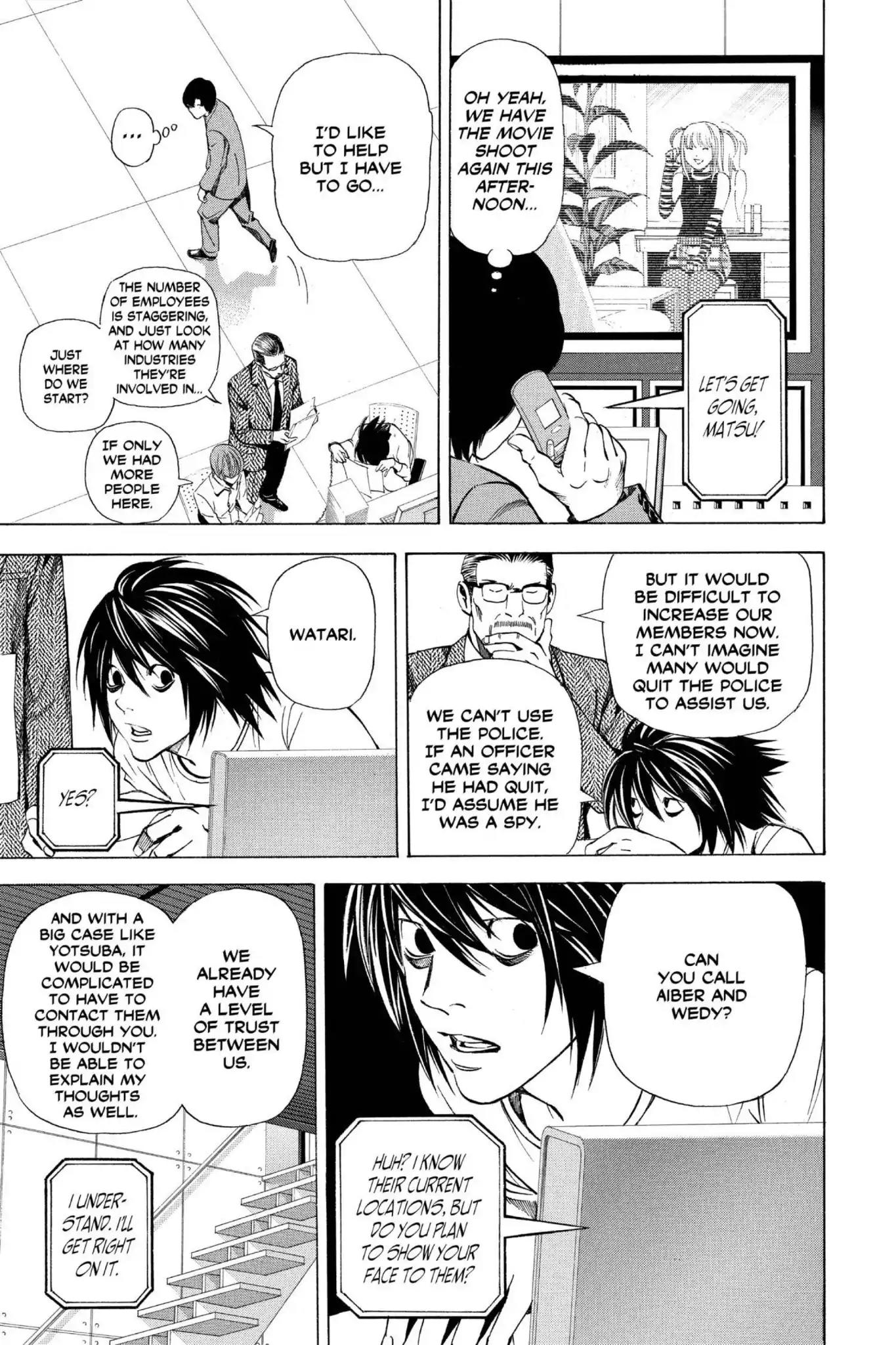 Death Note manga, chapter 40, page 15 of 20