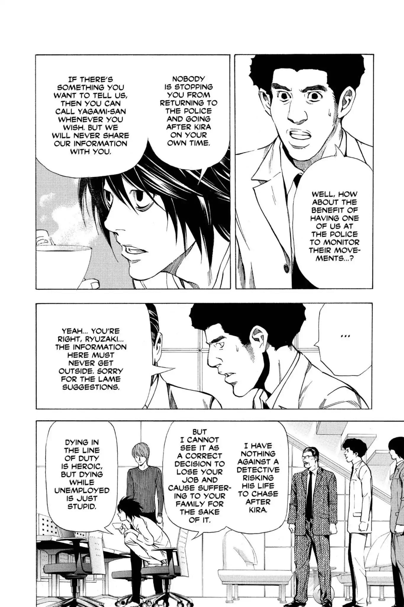 Death Note manga, chapter 40, page 6 of 20