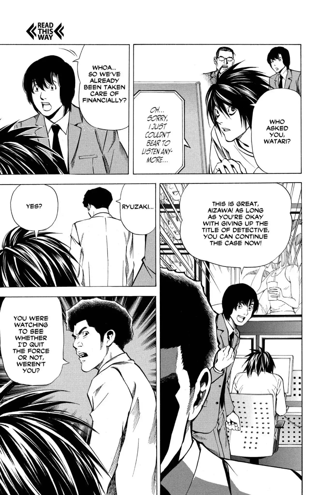 Death Note manga, chapter 40, page 9 of 20