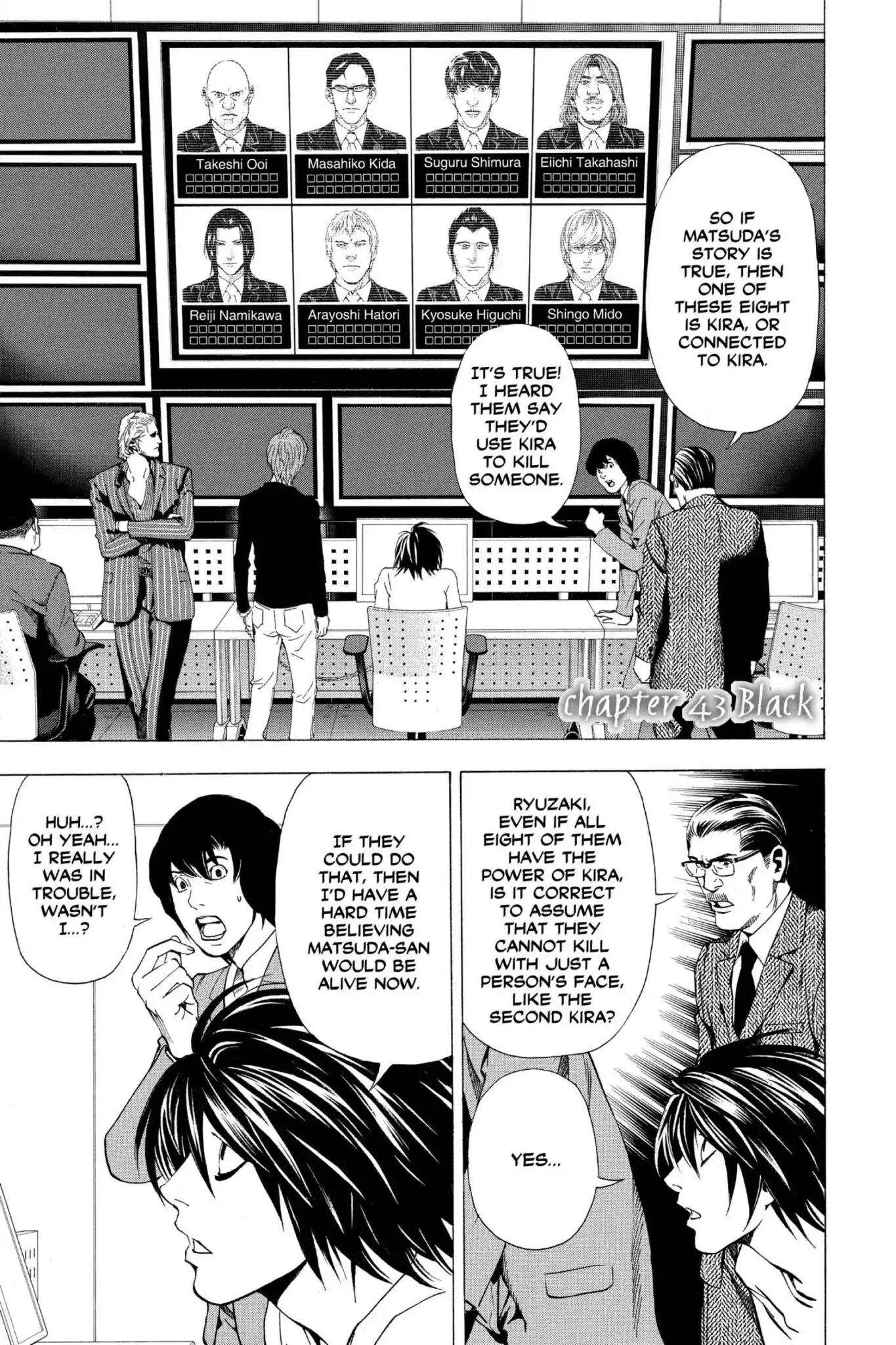 Death Note Chapter 43 page 1 - Chapter 43: Black