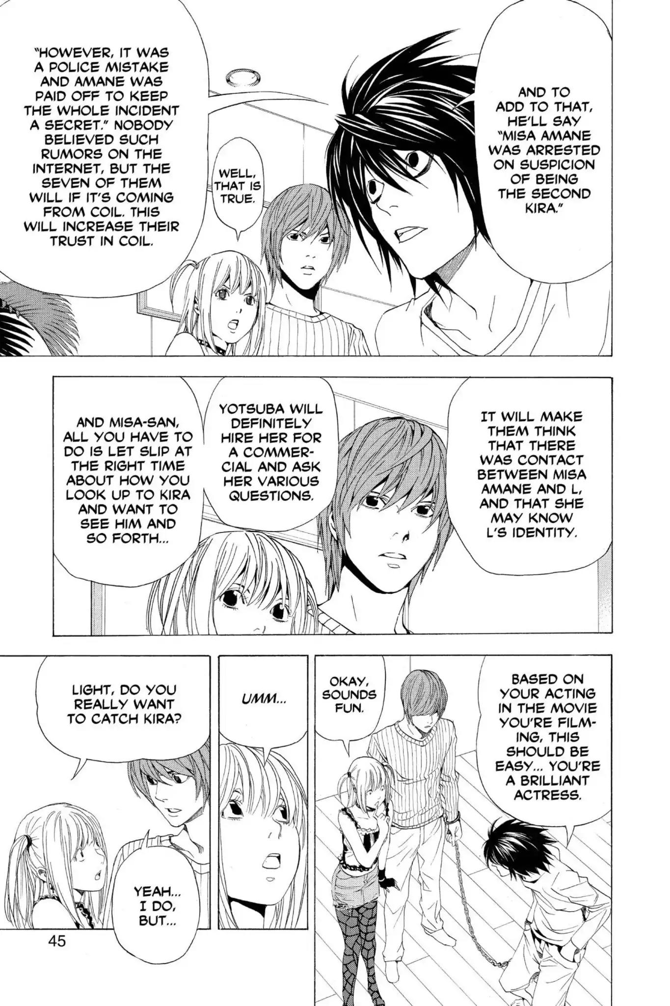 Death Note manga, chapter 45, page 17 of 24