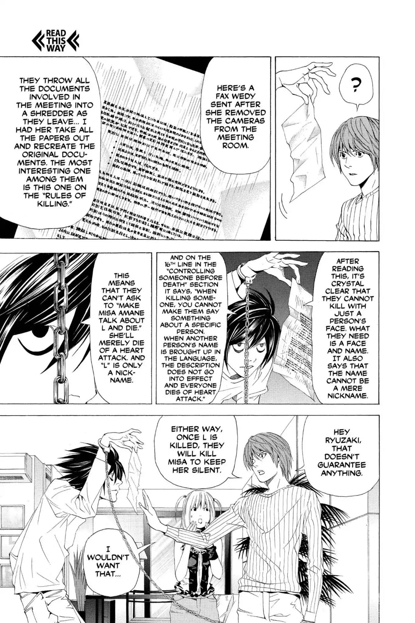 Death Note manga, chapter 45, page 19 of 24