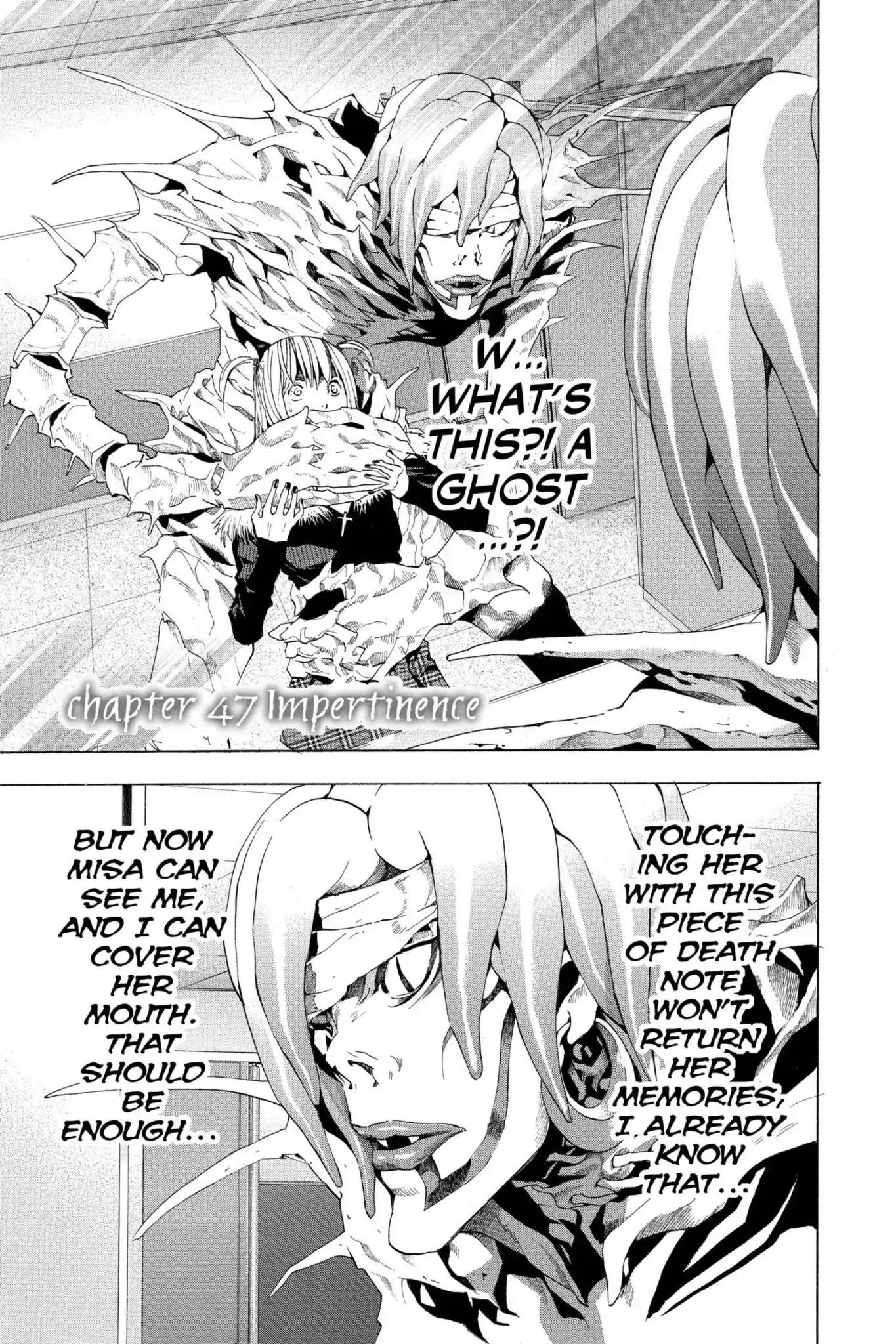 Death Note Chapter 47 page 1 - Chapter 47: Impertinence