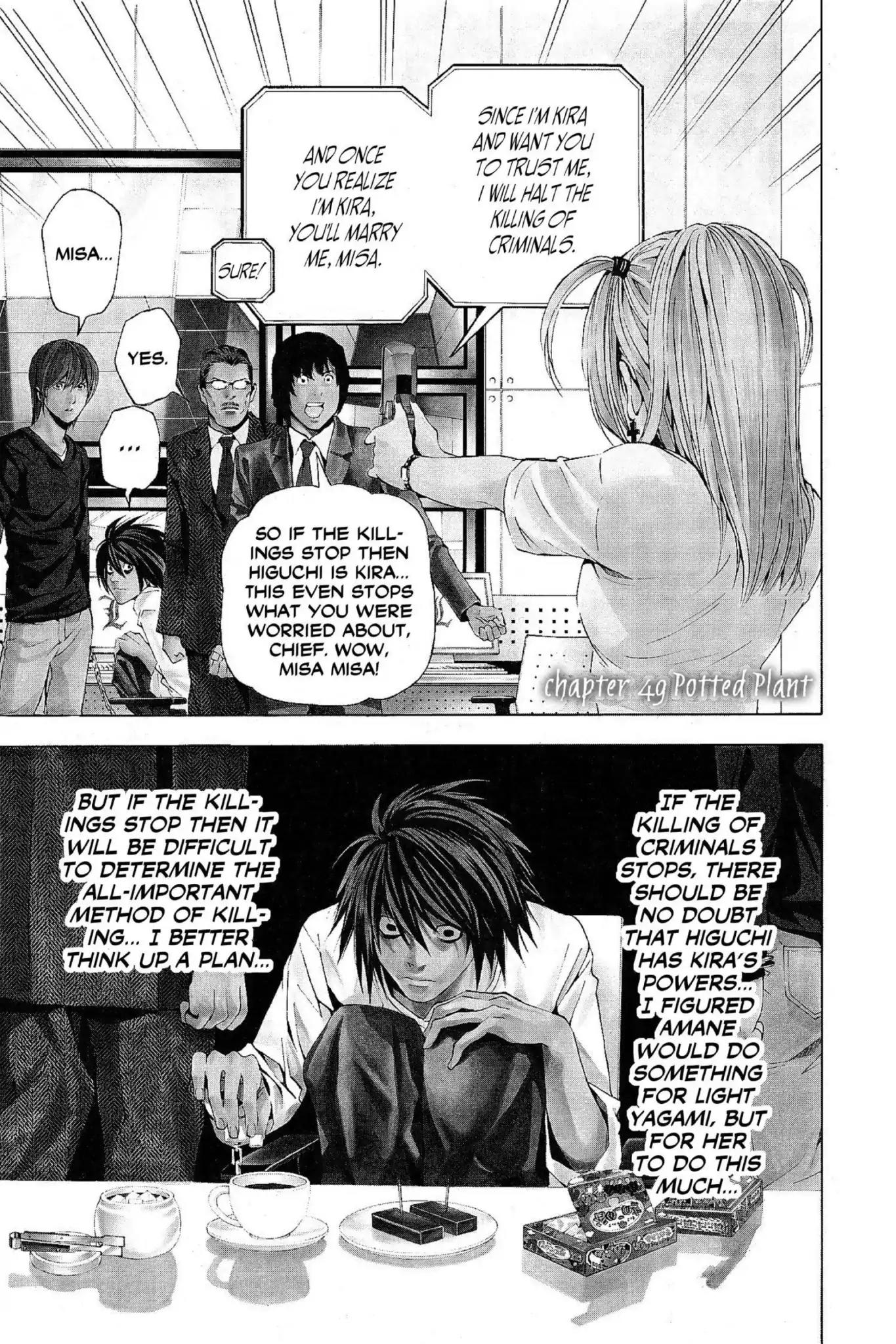 Death Note manga, chapter 49, page 1 of 24