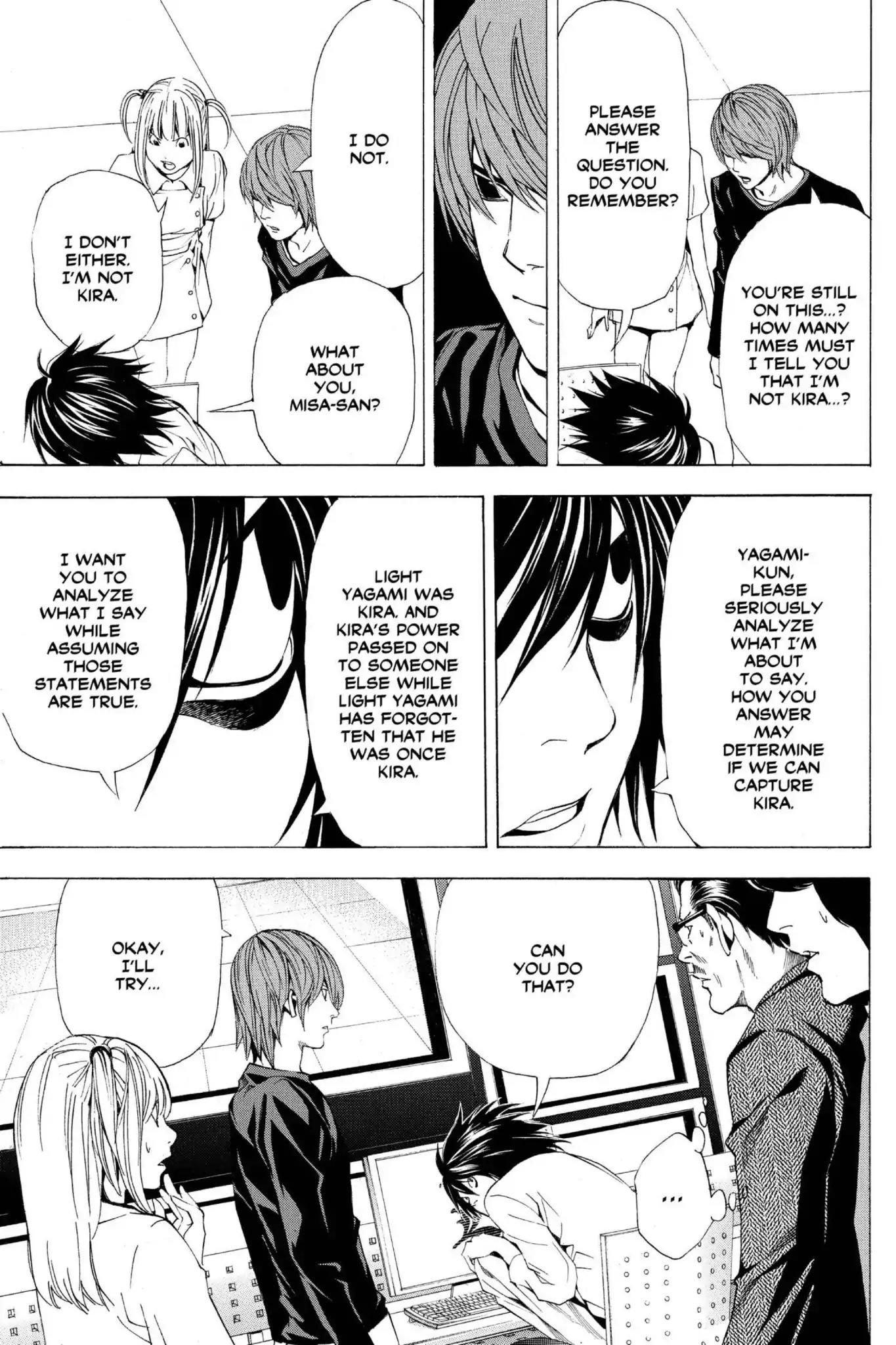 Death Note manga, chapter 49, page 13 of 24