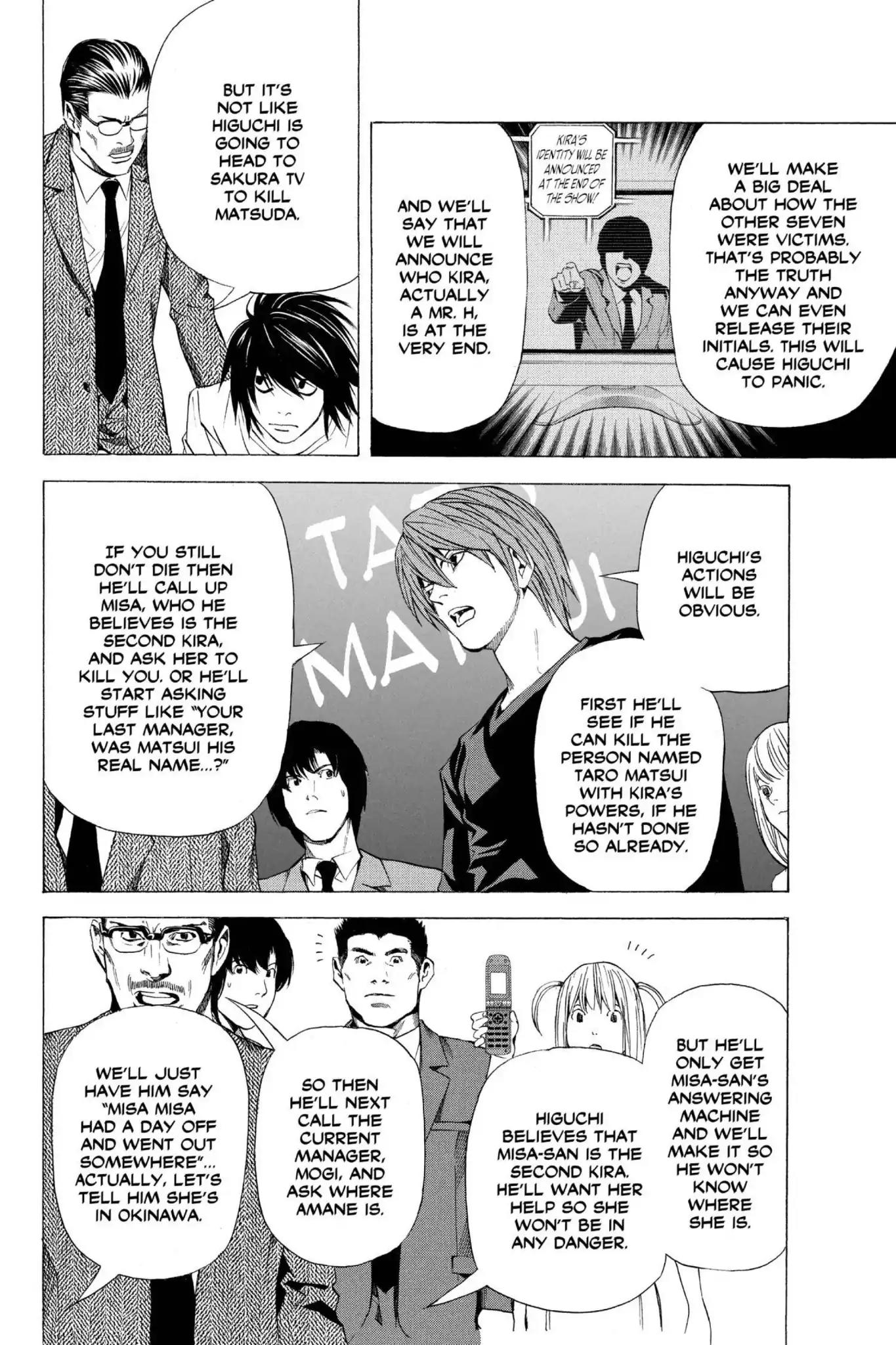 Death Note manga, chapter 49, page 20 of 24