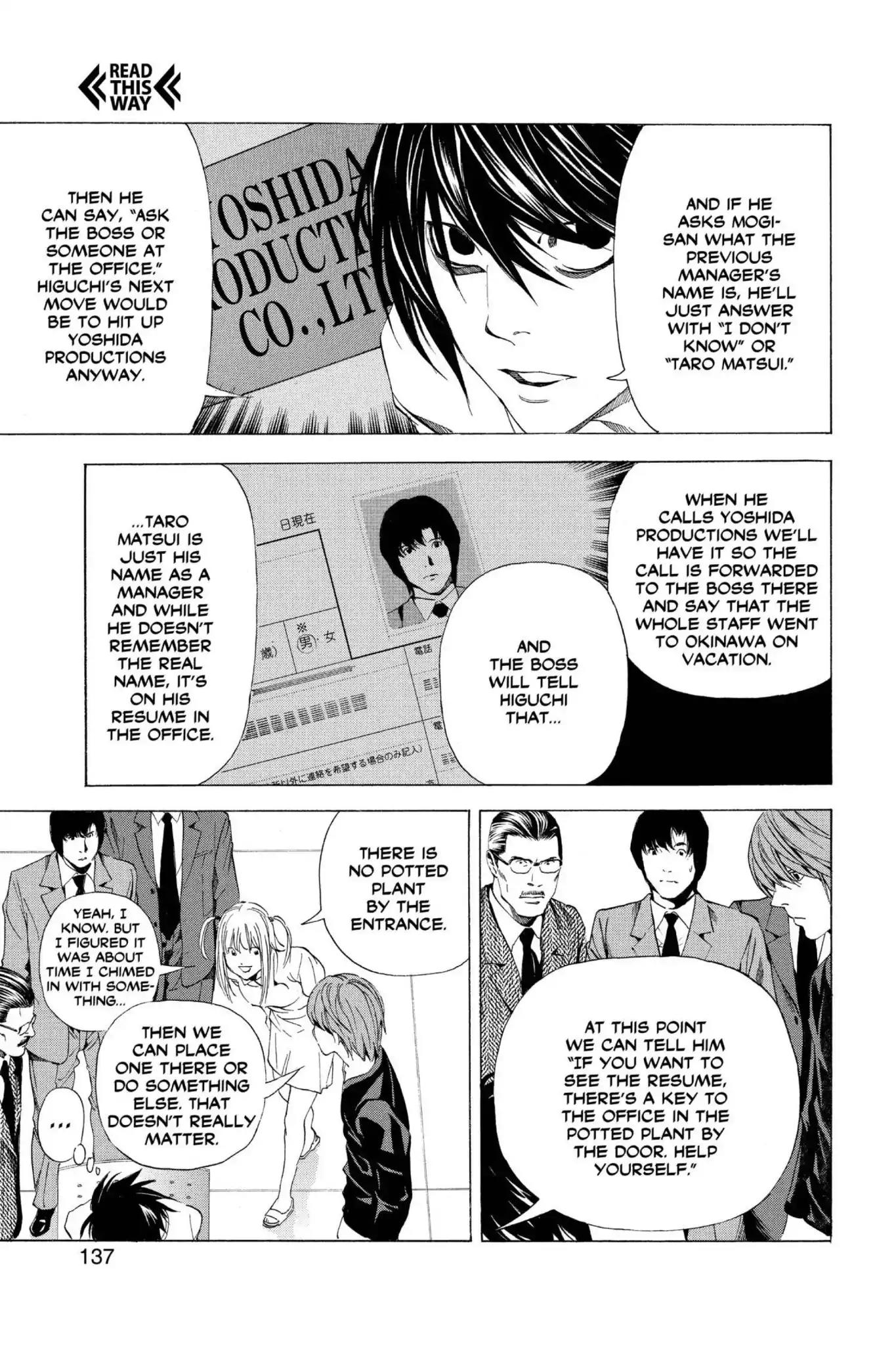 Death Note manga, chapter 49, page 21 of 24